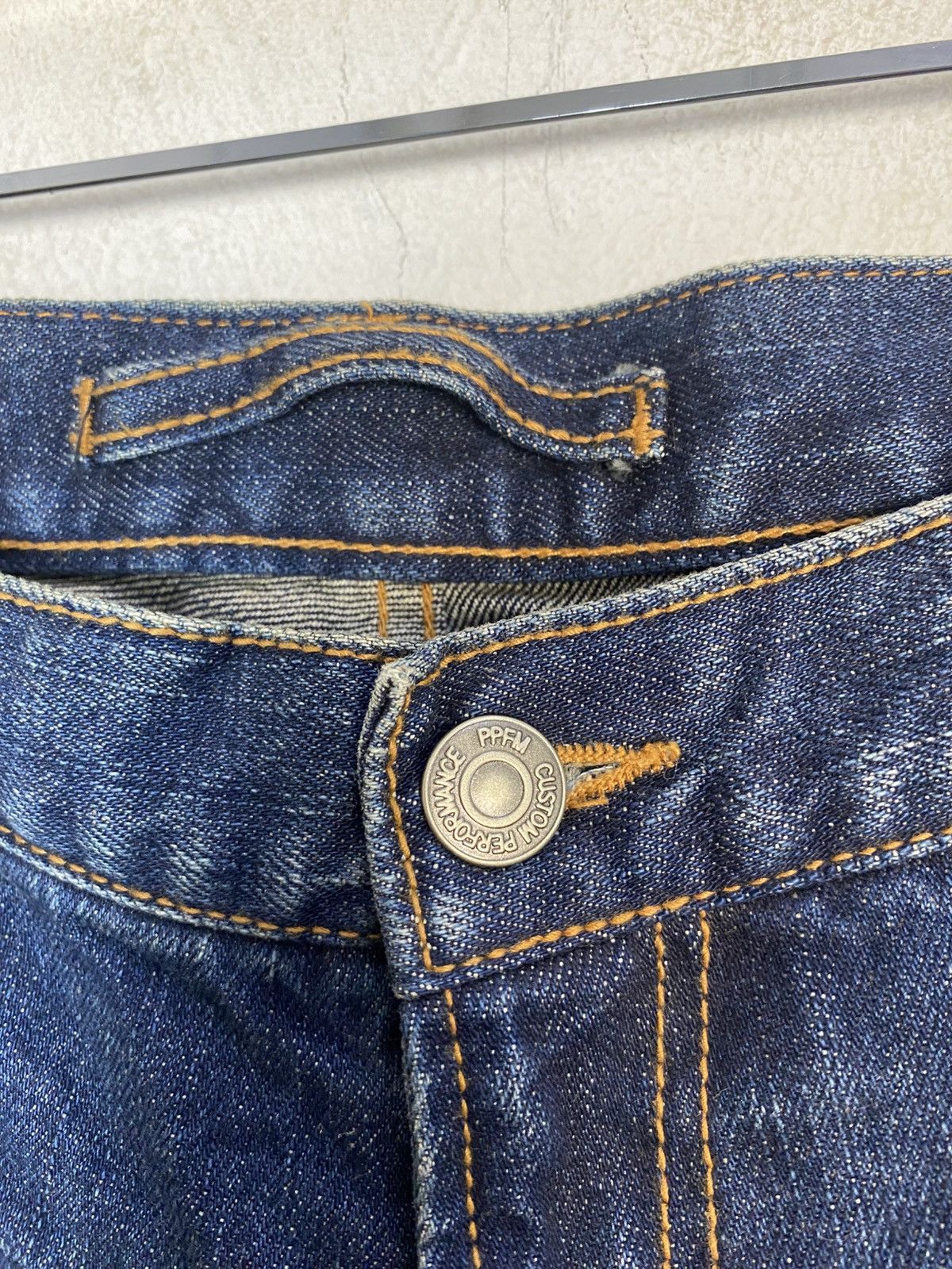 PPFM PPFM Yellow Riot Indigo Denim Jeans Straight Cut Size US 33 - 5 Thumbnail