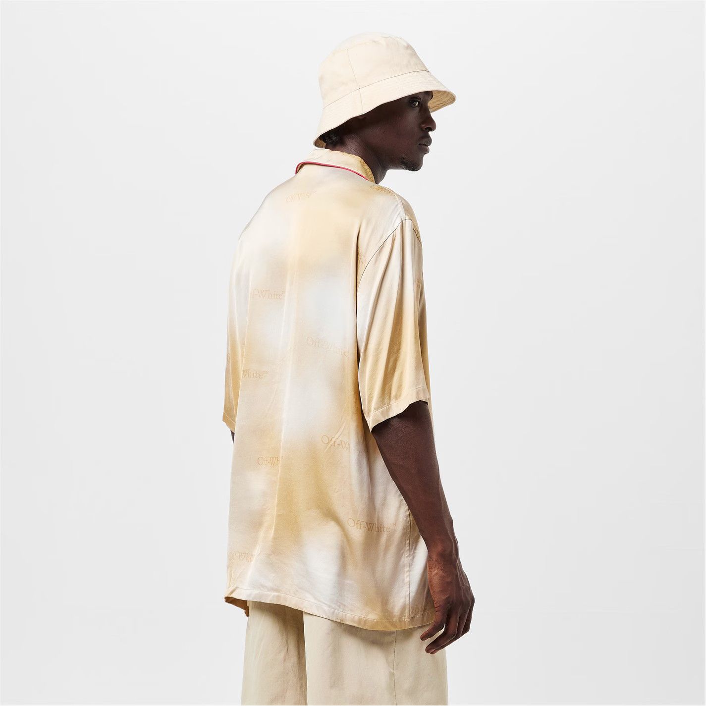 Off-White o1g2r1mq0326 Shirt in Beige/White Size US M / EU 48-50 / 2 - 3 Thumbnail