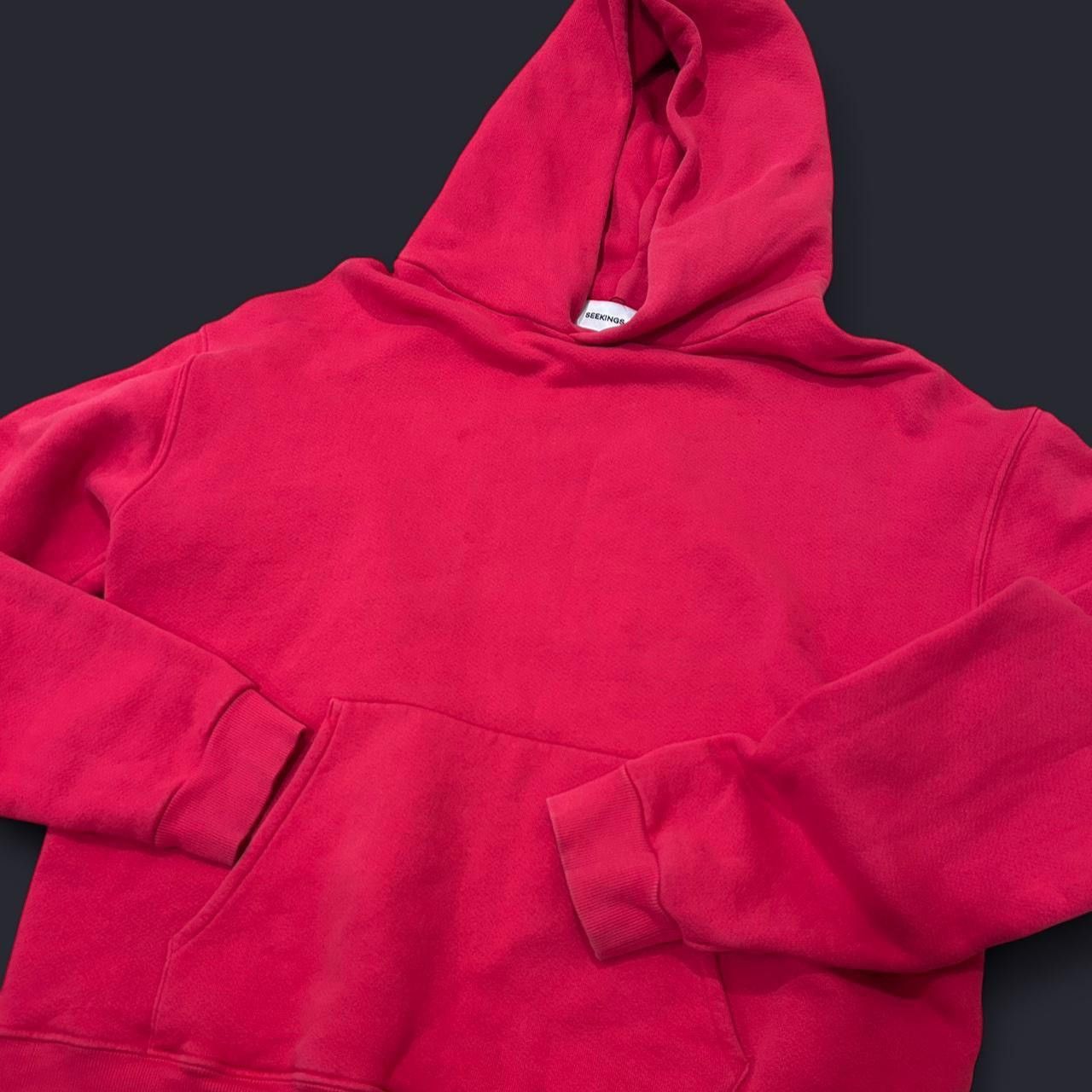 Seekings Seekings Red cotton Fleece Hoodie Size US L / EU 52-54 / 3 - 4 Thumbnail