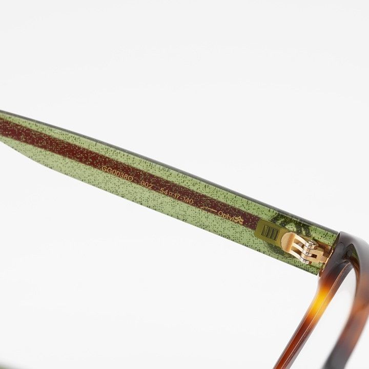 Gucci Gucci GG0038O 002 Eyeglasses Havana 54mm Square Frame Size ONE SIZE - 8 Thumbnail