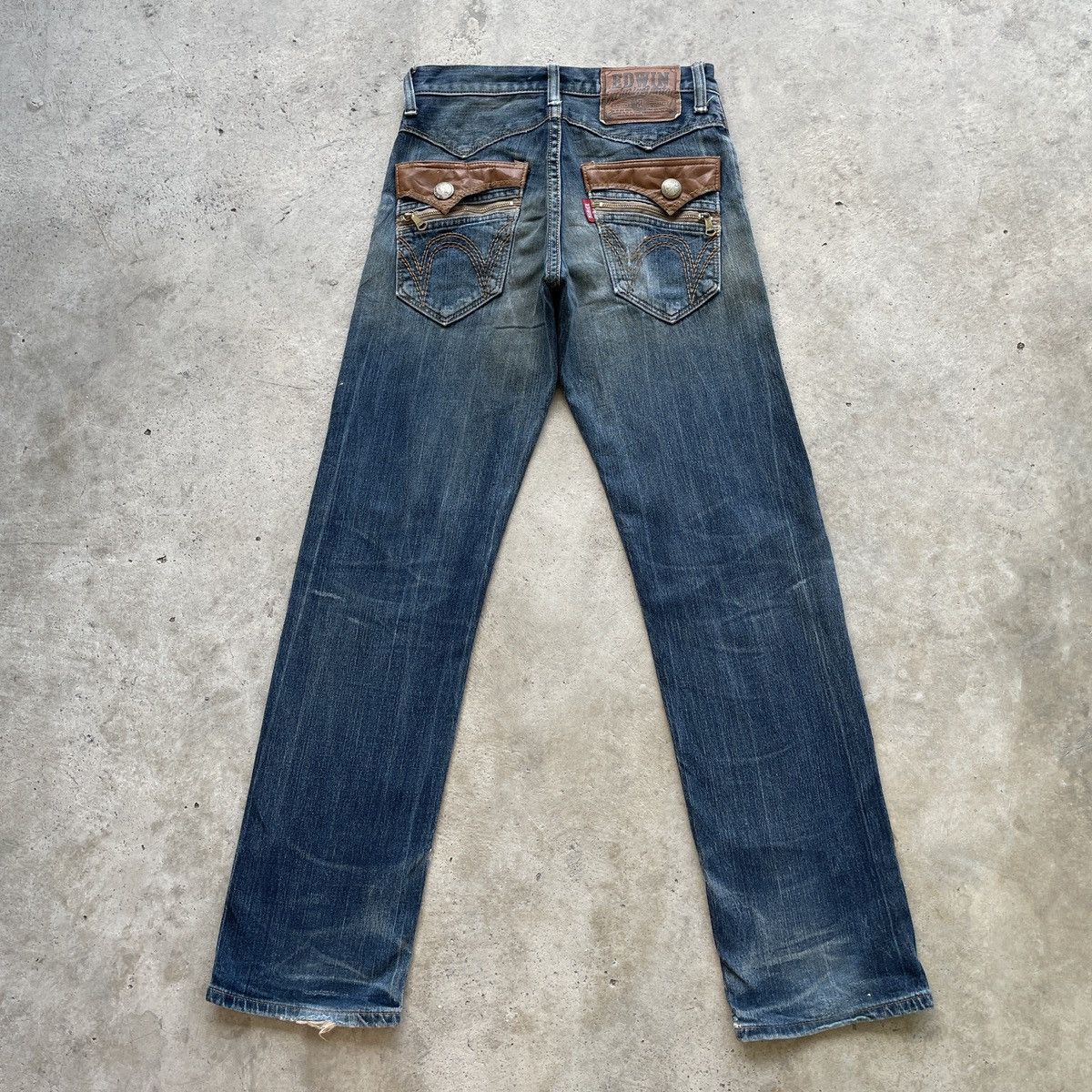 Edwin Vintage Edwin Distressed Faded Ripped Jeans Denim Pants Size US 29 - 2 Thumbnail