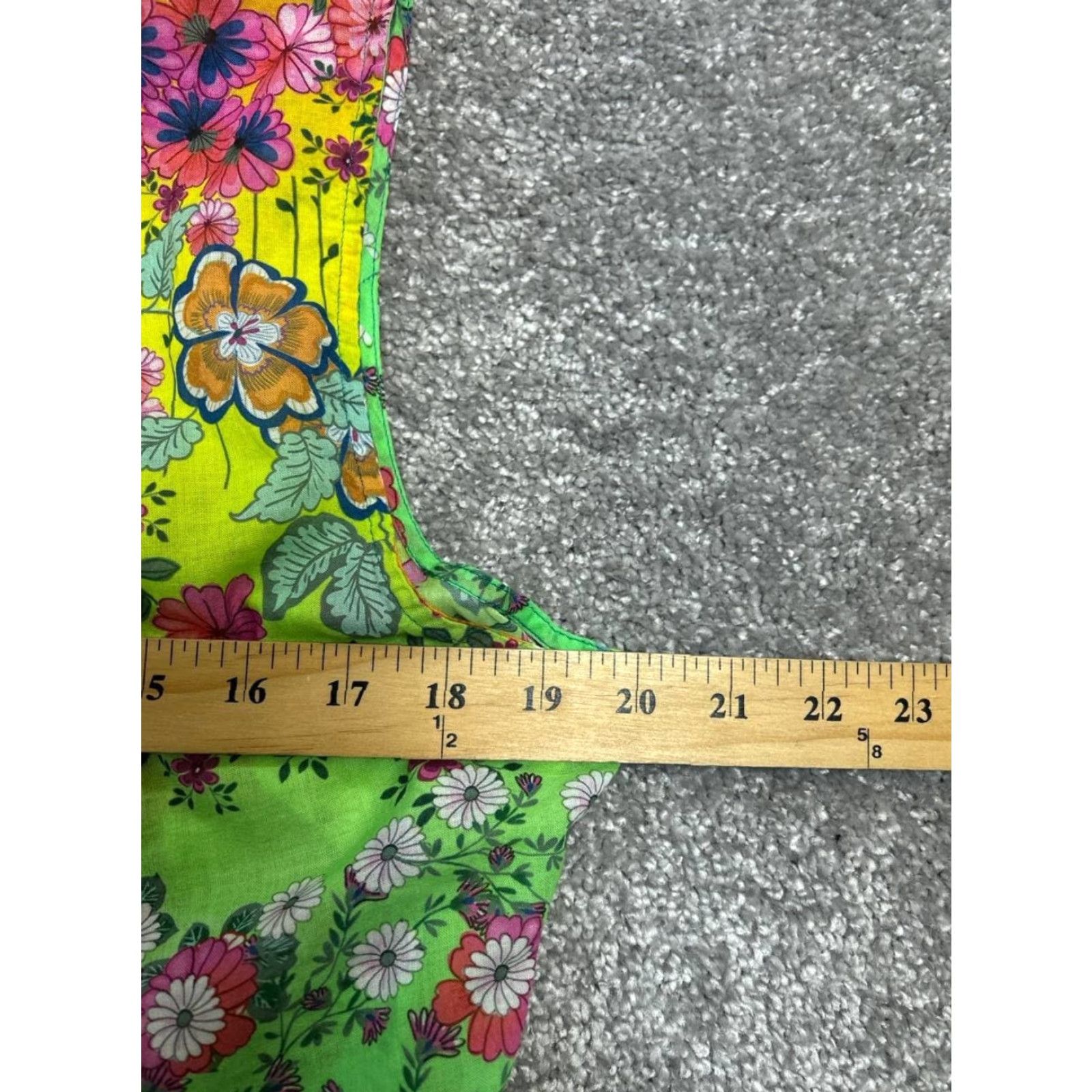 Johnny Was Dress Womens Large Pink Blue Green Floral Cotton Blouson