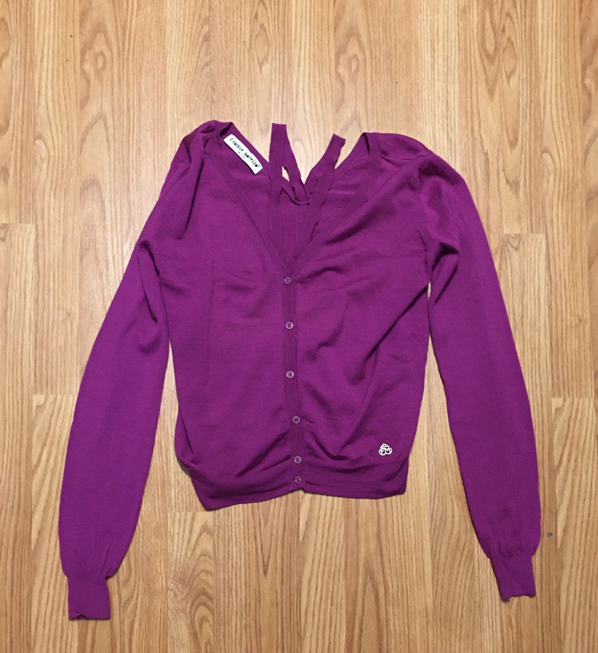 Frankie Morello Frankie Morello Milan Purple Wool Designer Sweater Size L Size L / US 10 / IT 46 - 8 Thumbnail