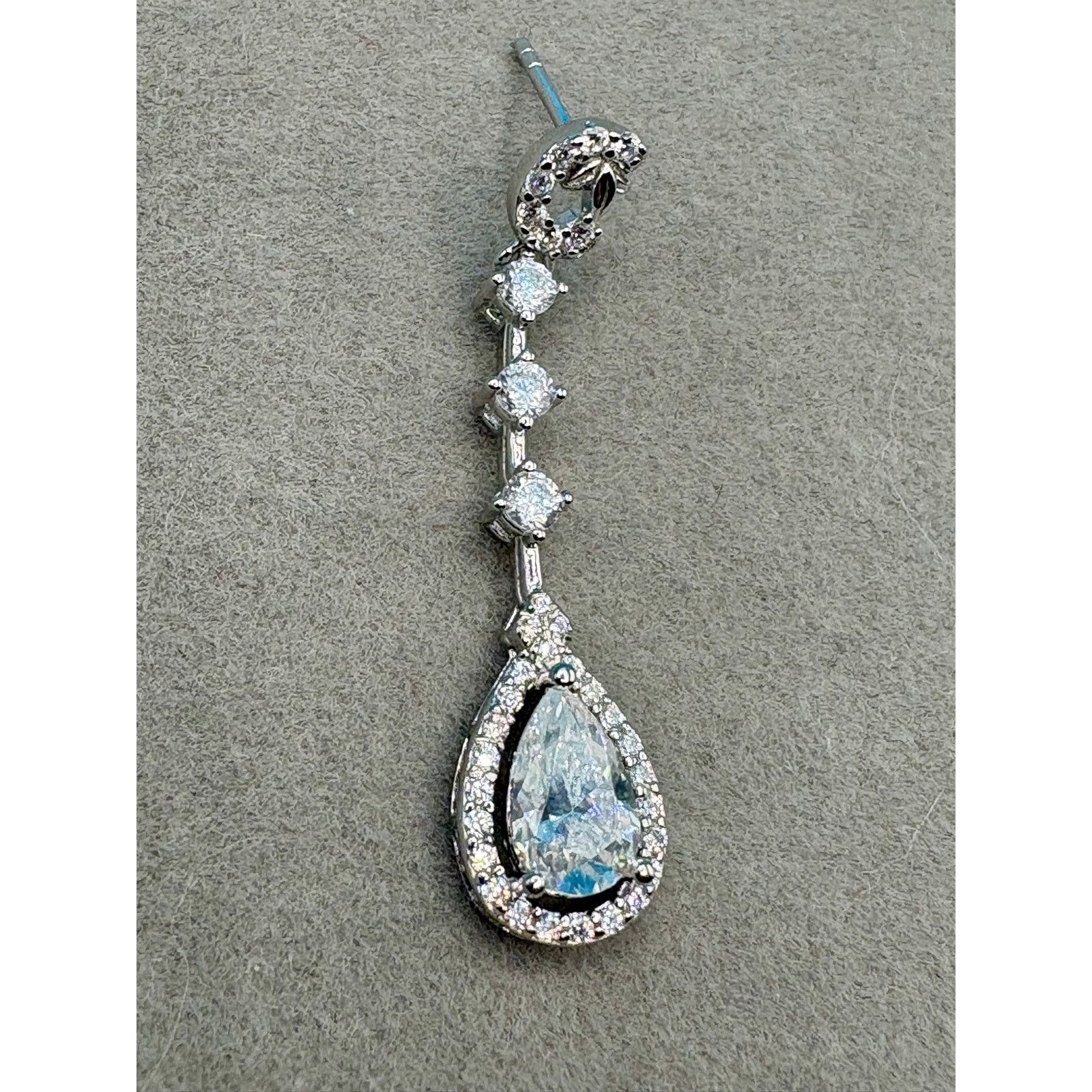 Jewelry New Moissanite Earring Duo - PT950 Platinum & 925 Sterling Size ONE SIZE - 8 Thumbnail