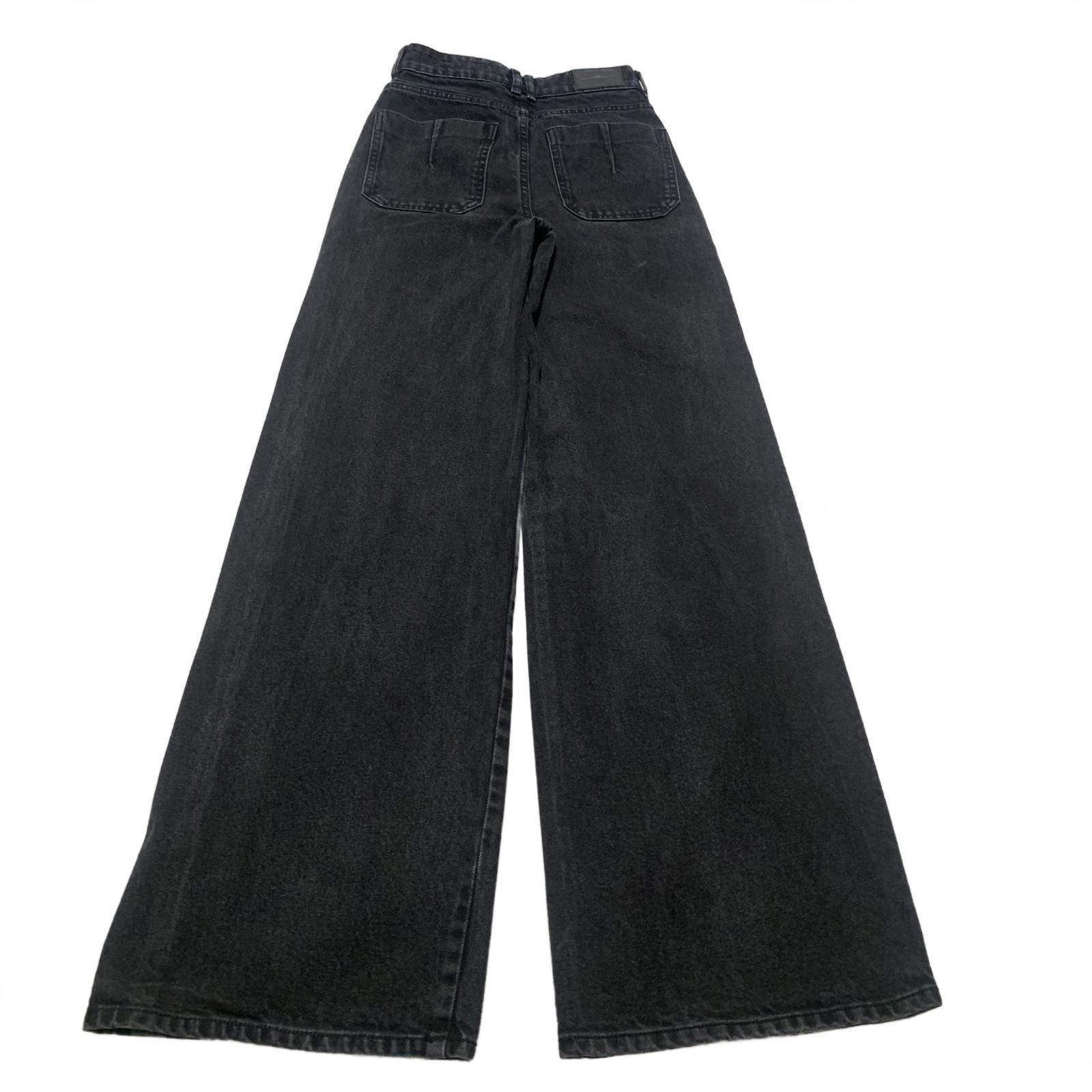 Zara Zara Women's Size 0 Wide-Leg Black Jeans 23 x 32 Actual Size 25" / US 0 / IT 36 - 2 Thumbnail