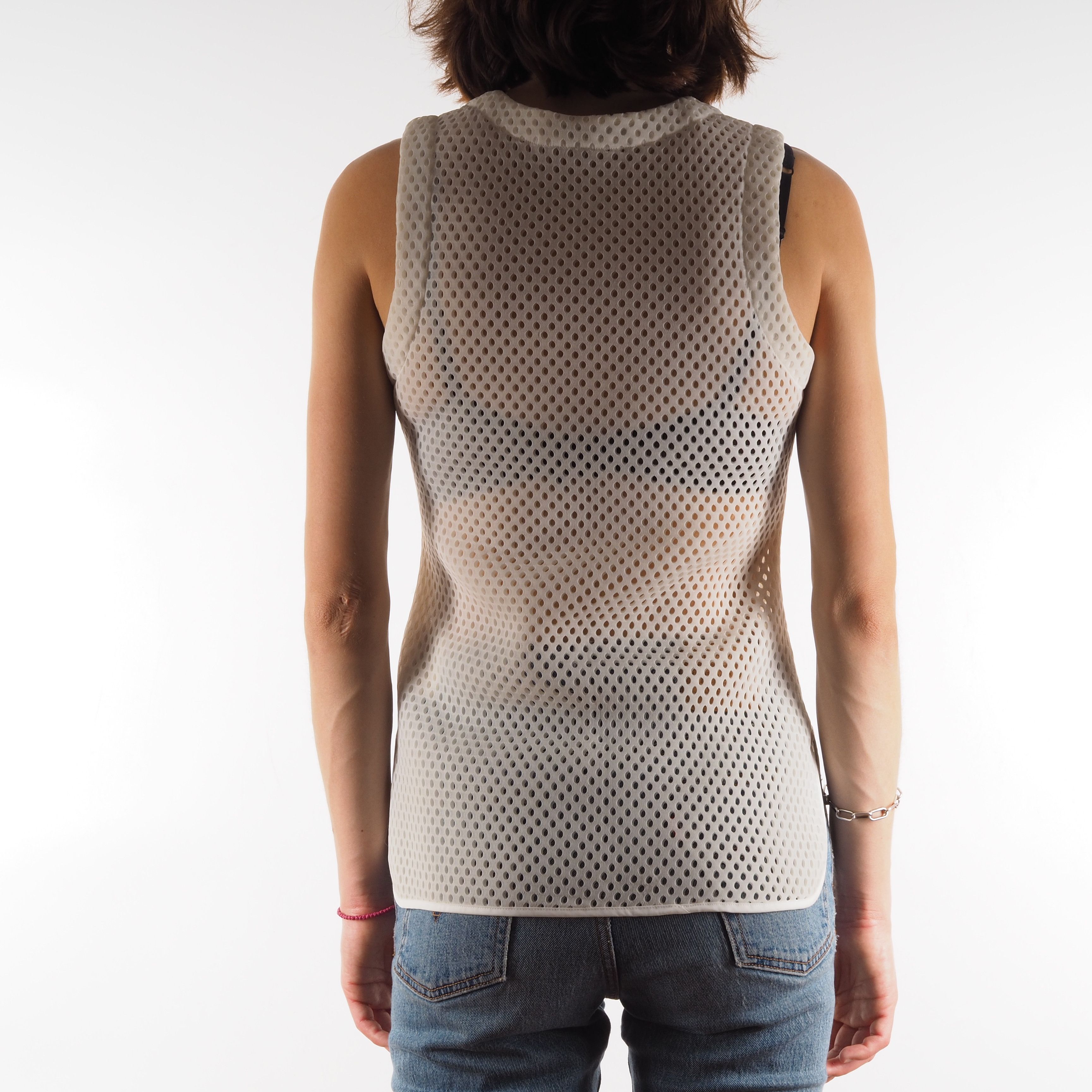 Acne Studios Acne Studios Avron Mesh Women Ivory Tank Top Size XS / US 0-2 / IT 36-38 - 2 Thumbnail