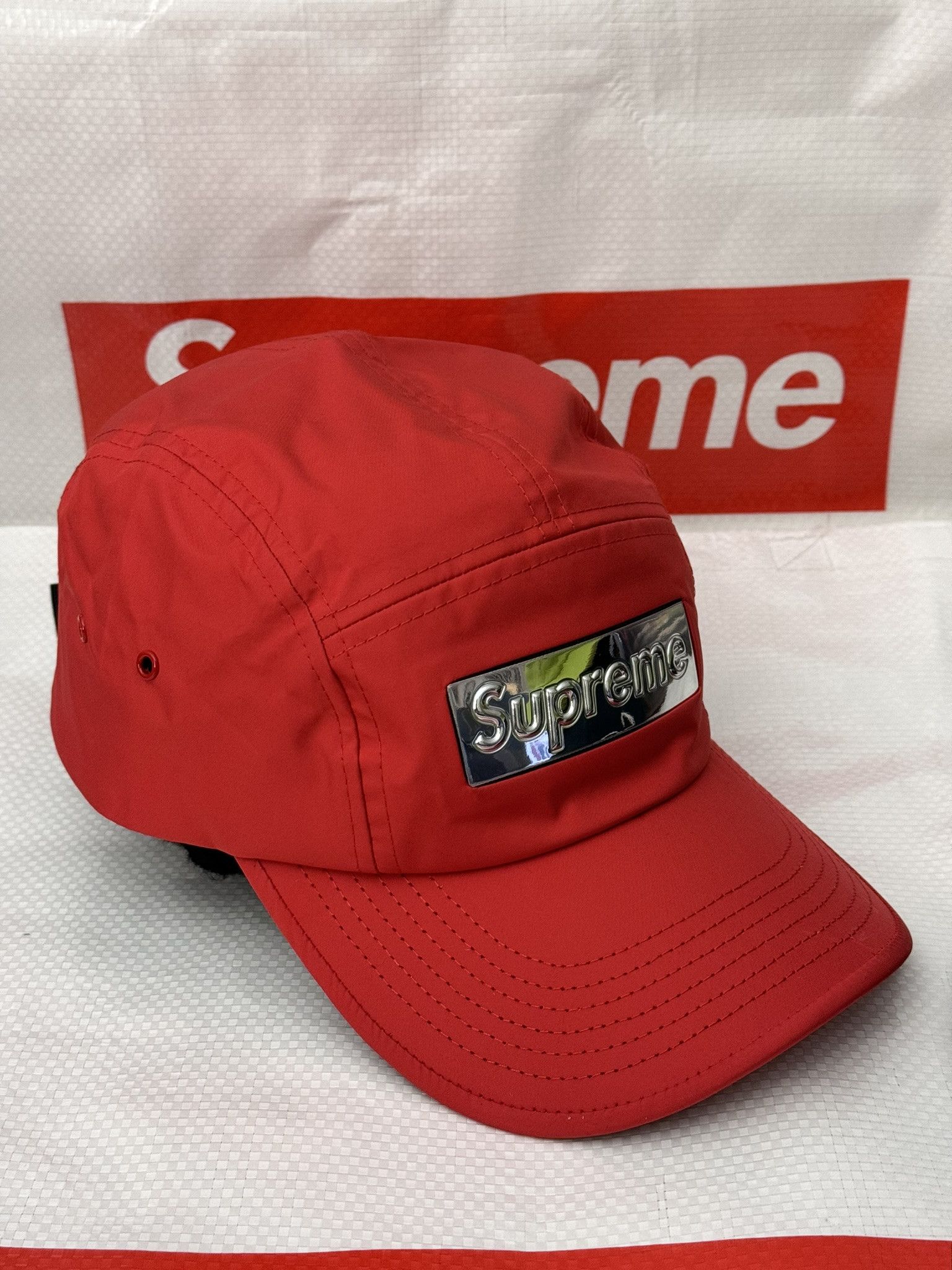 Supreme Supreme Mirror Camp Cap Red hat | Grailed