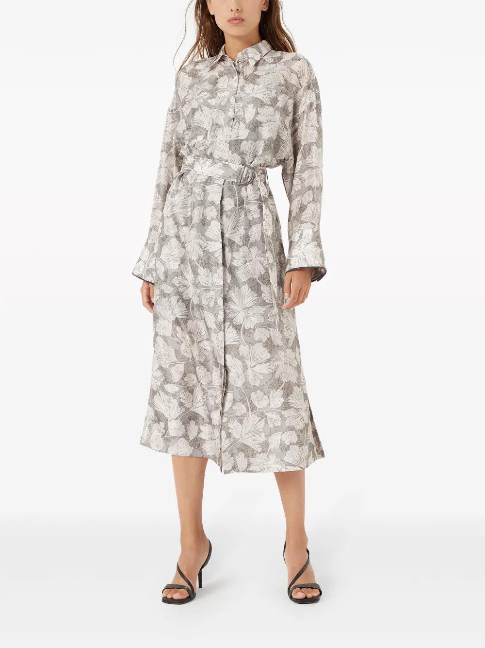 Brunello Cucinelli o1w1db10825 Dress in Gray Size XL / US 12-14 / IT 48-50 - 3 Thumbnail