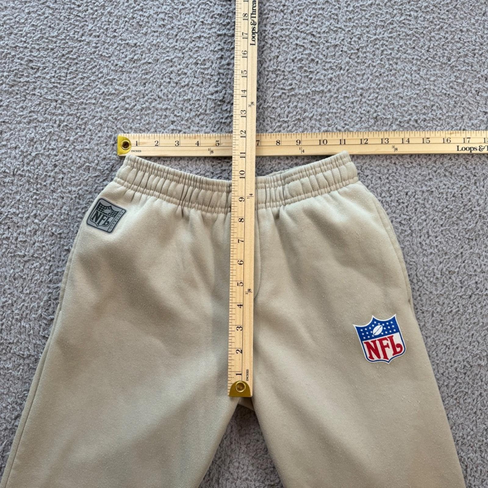 NFL NFL Boys Tan Fleece Lined Joggers Sweatpants Size 10-12 Size US 30 / EU 46 - 3 Thumbnail