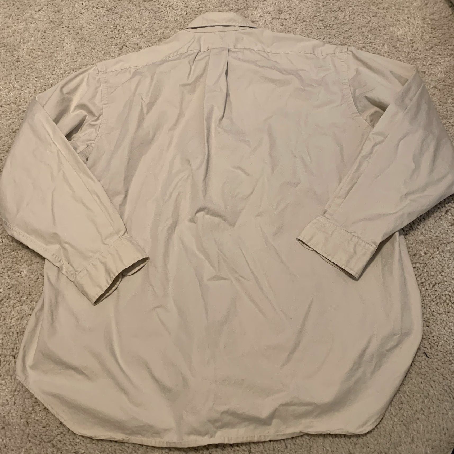 Ralph Lauren Ralph Lauren Shirt Mens XL Blake Long Sleeve Button-Up Beige 100% Cotton Twill Classic N/A Size US XL / EU 56 / 4 - 5 Thumbnail