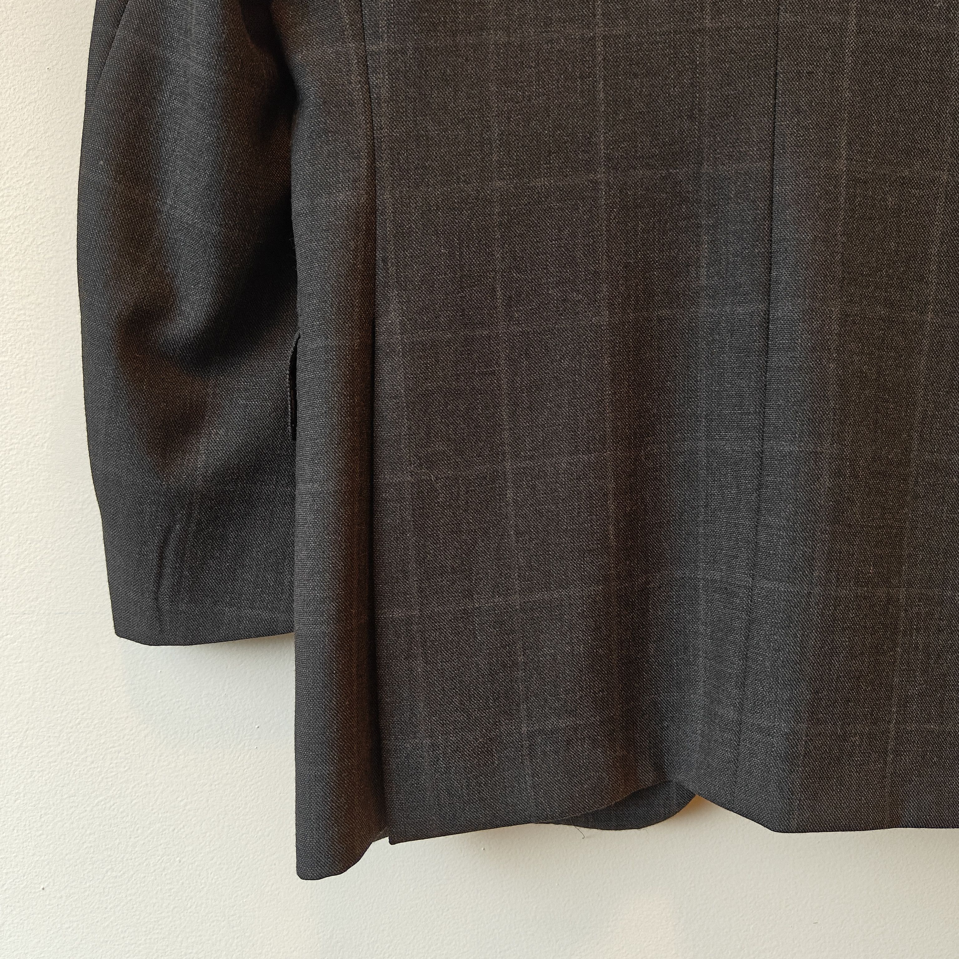 Ring Jacket Ring Jacket Grey Plaid Check Wool Blazer Made in Japan Size 46R - 17 Thumbnail