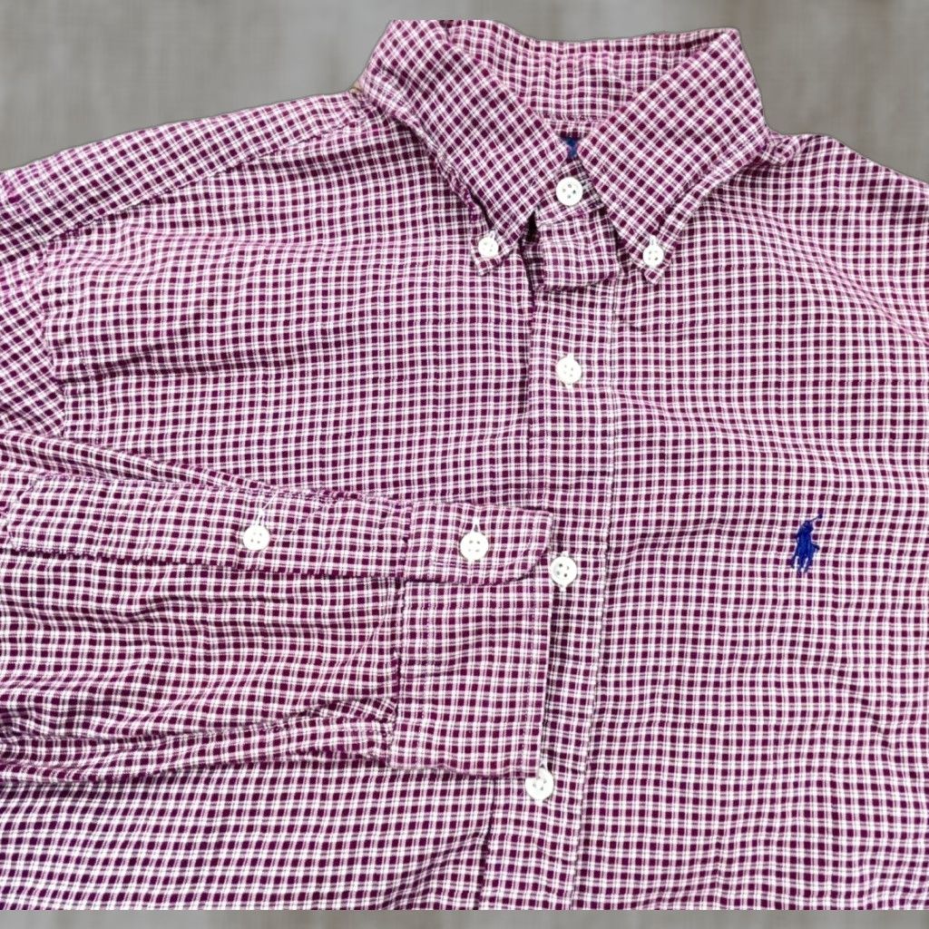 Ralph Lauren Ralph Lauren Shirt Men's Small Red Plaid Button-Up Classic Fit Dress Casual Long Sleeve Size 36R - 1 Thumbnail
