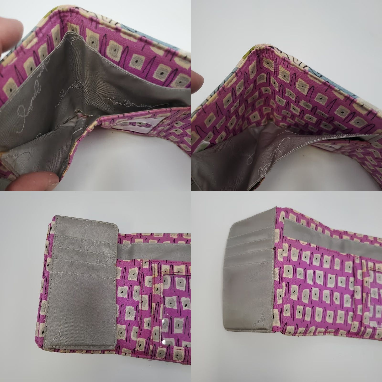 Vera Bradley Vera Bradley Trifold Wallet Watercolor Floral Cotton Quilted 3 Compartment Plus ID Slot Coin Purse Zip Wallet Womens Size ONE SIZE - 8 Thumbnail