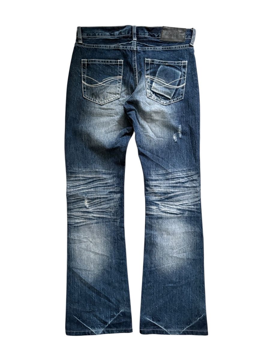 Japanese Brand Vintage Cavaria mudwash studded flared distressed jeans Size US 30 / EU 46 - 2 Thumbnail