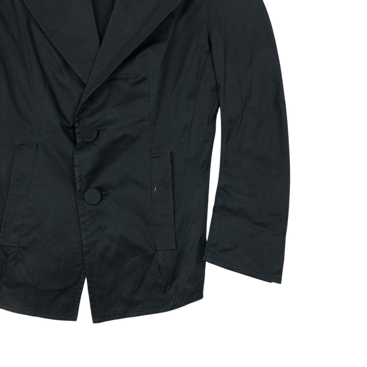 Yohji Yamamoto 🔥CROPPED COATS JACKET YOHJI YAMAMOTO RICH BLACK Size XS / US 0-2 / IT 36-38 - 6 Thumbnail