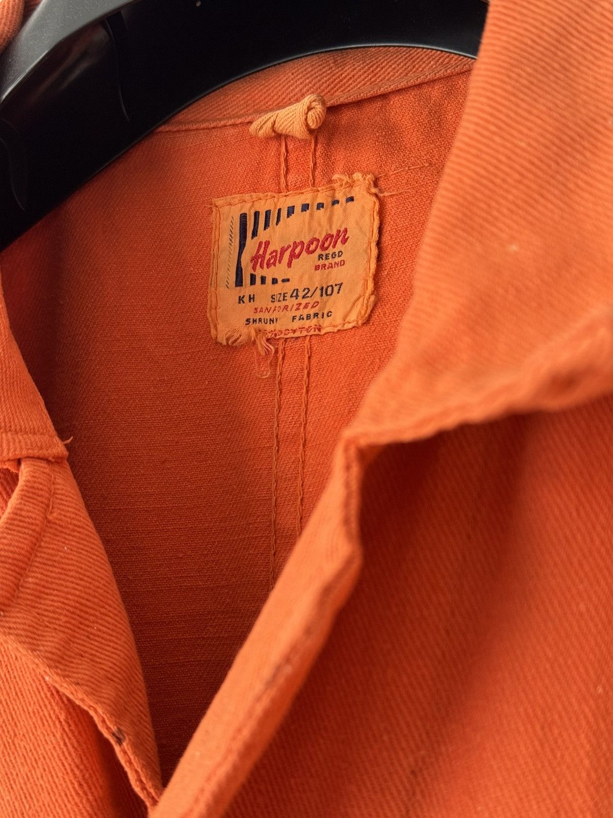 Le Laboureur 1960s British Work ‘Harpoon’ Sanfor Faded Painted Coveralls Size US 34 / EU 50 - 6 Thumbnail