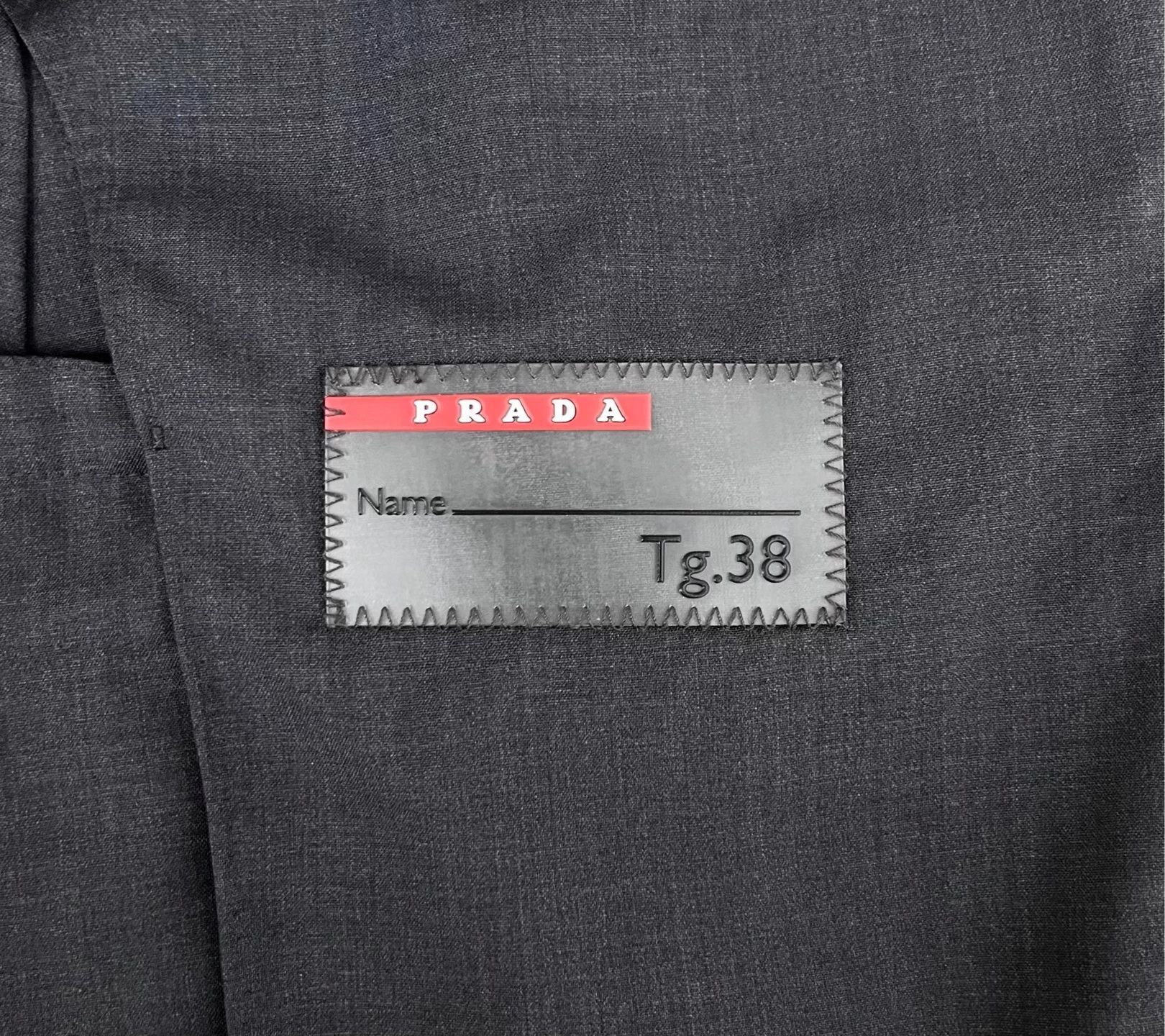 Prada Prada Black & Gray Worsted Wool Multi-Pkt Blazer 38 Unisex Size 38S - 4 Thumbnail
