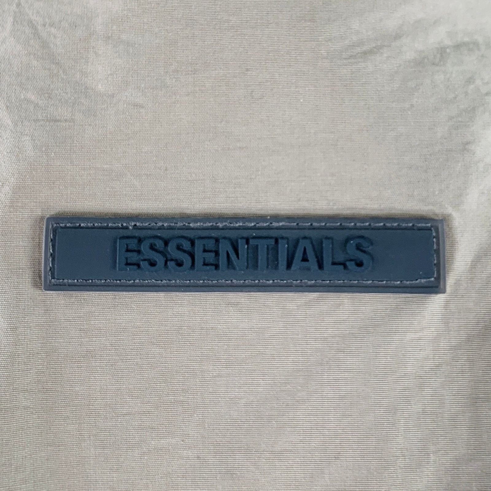 Essentials ESSENTIALS Size L Tan Cotton Nylon Logo Half Zip Jacket Size L / US 10 / IT 46 - 5 Thumbnail