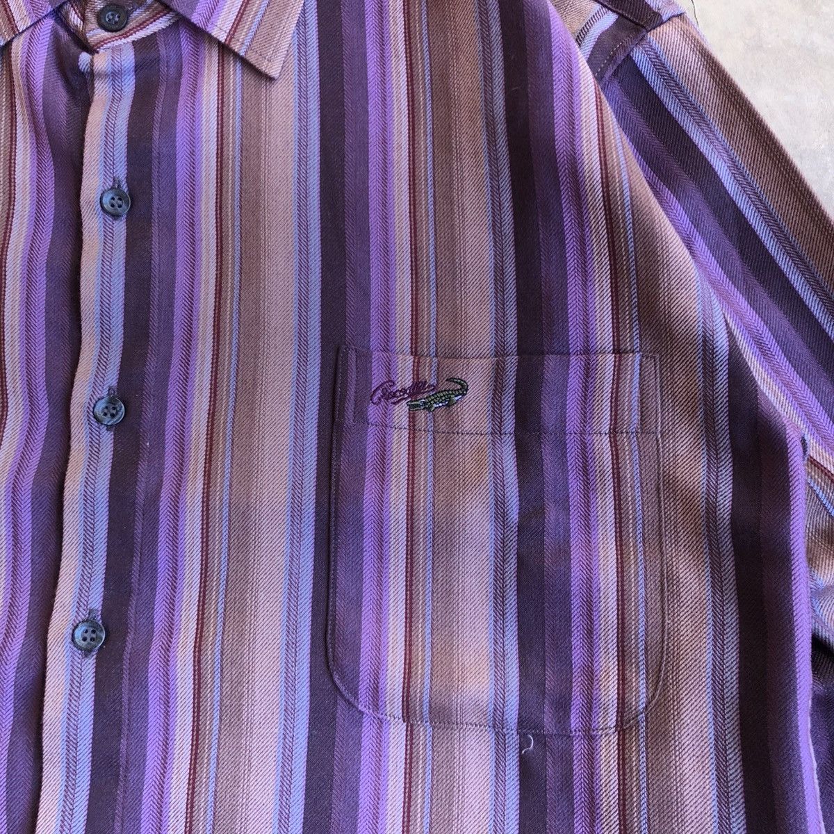 Japanese Brand 1990s Crocodile Stripe Button Up Shirt Vintage Style Size US L / EU 52-54 / 3 - 5 Thumbnail