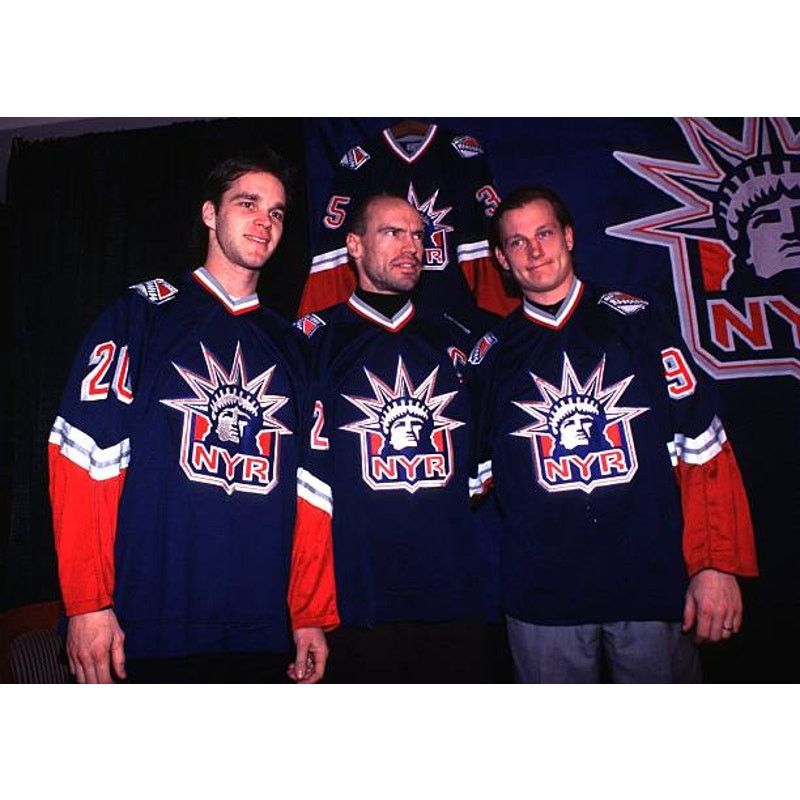 NHL × Starter New York Rangers 90s STARTER jersey Liberty XL hockey vtg Size US XL / EU 56 / 4 - 3 Thumbnail