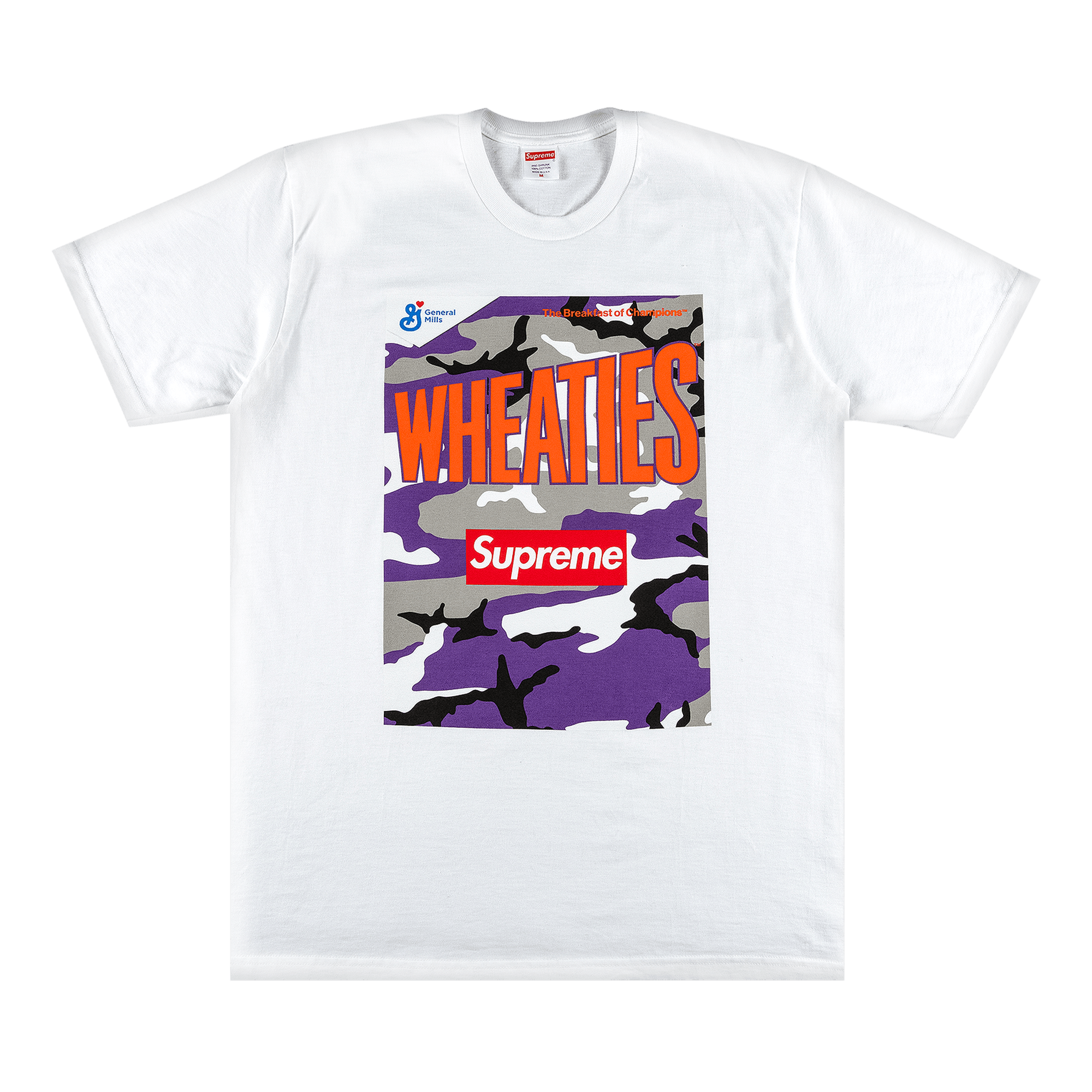 image of Supreme X Wheaties Tee White, Men's (Size Medium)