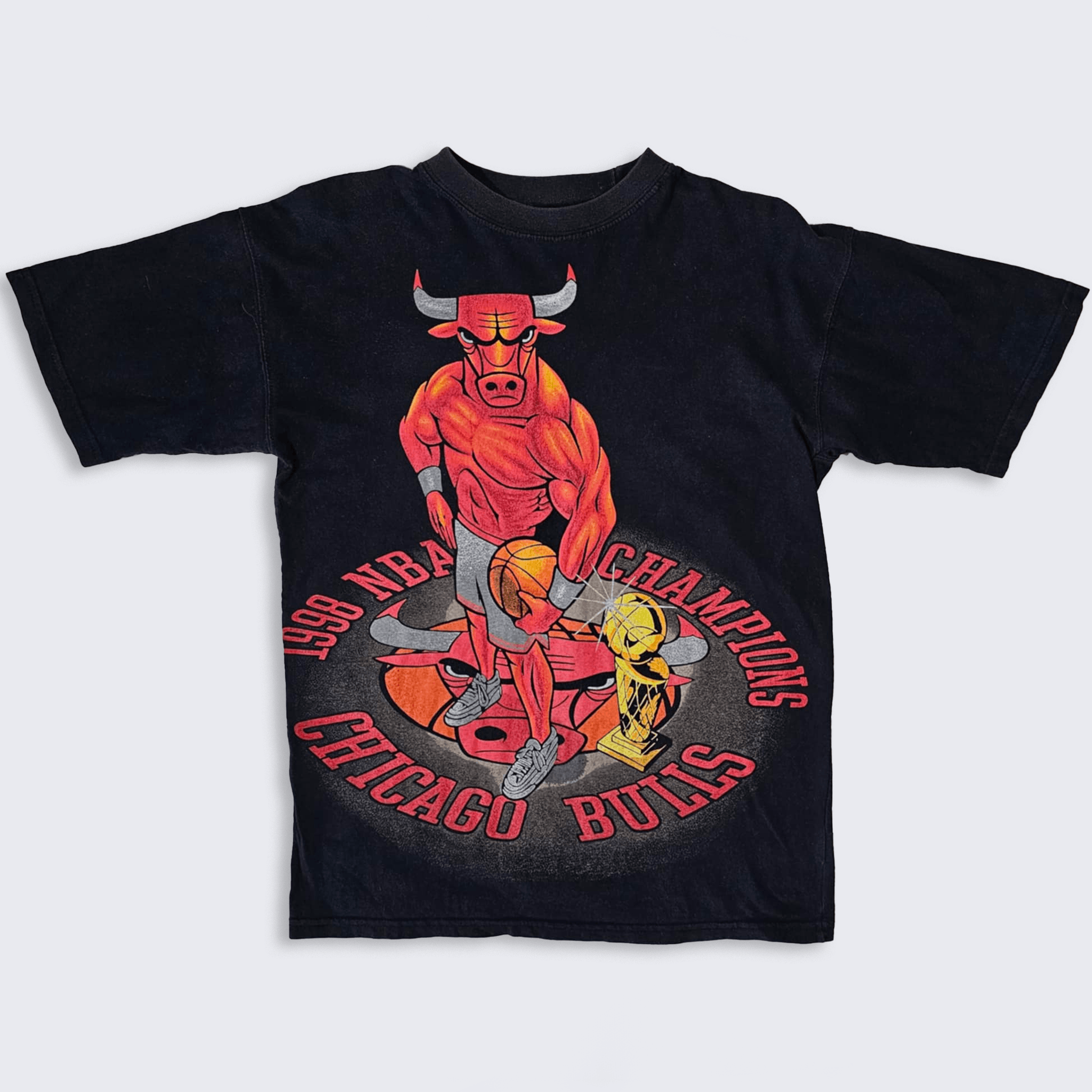 Chicago Bulls Vintage 90s Championship Cartoon T-Shirt