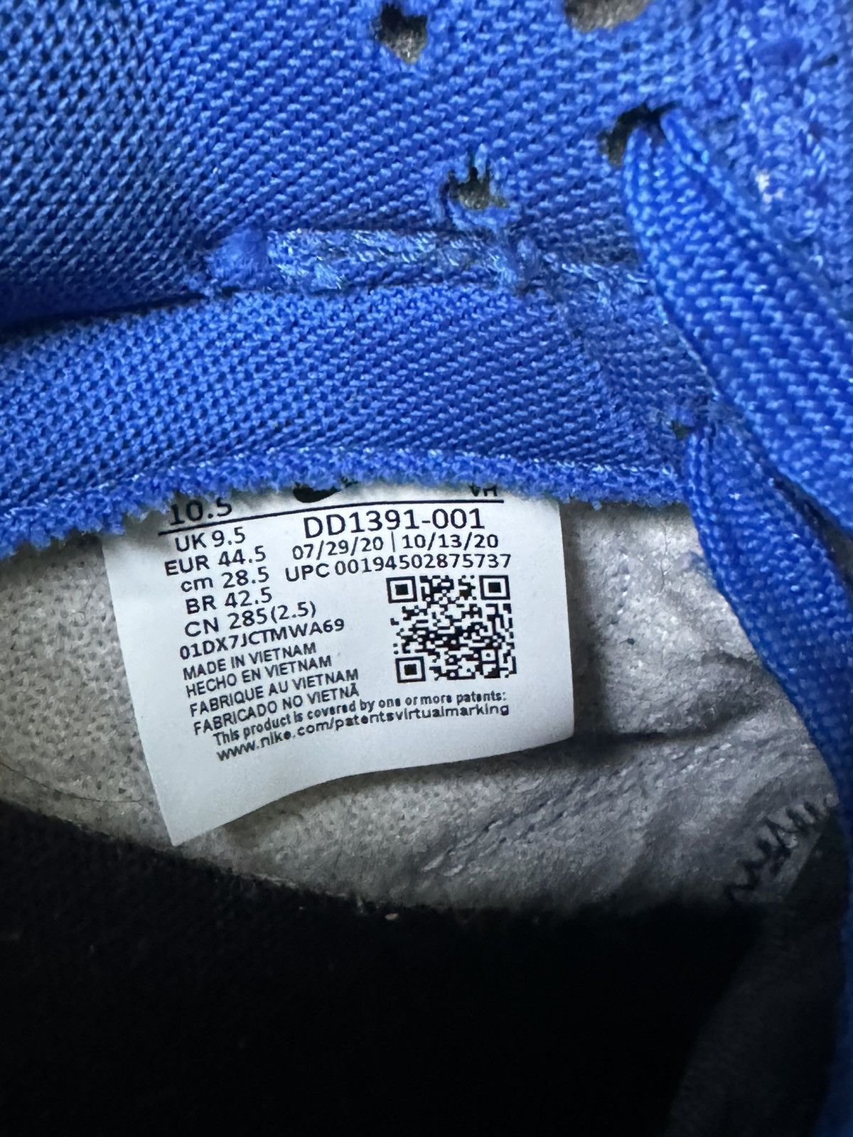 Nike Nike Dunk Low Cobalt 2021 Size US 10.5 / EU 43-44 - 10 Thumbnail
