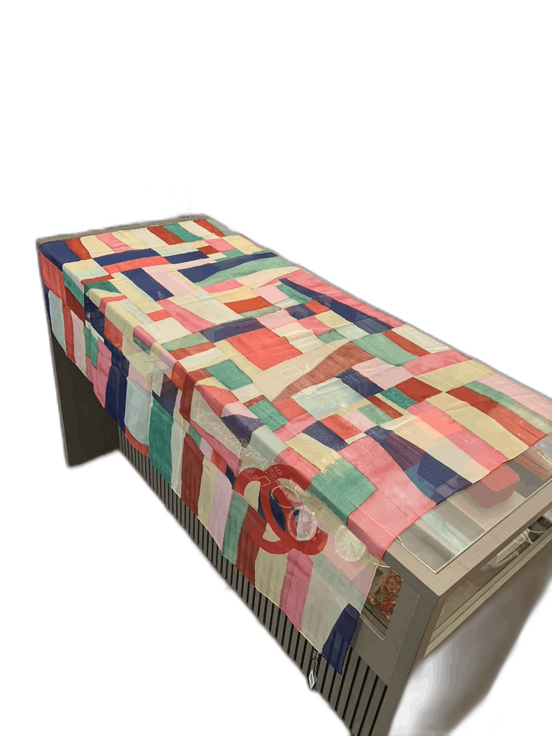 Chanel Chanel Multi-Color Square Logo Silk Scarf Size ONE SIZE - 1 Thumbnail