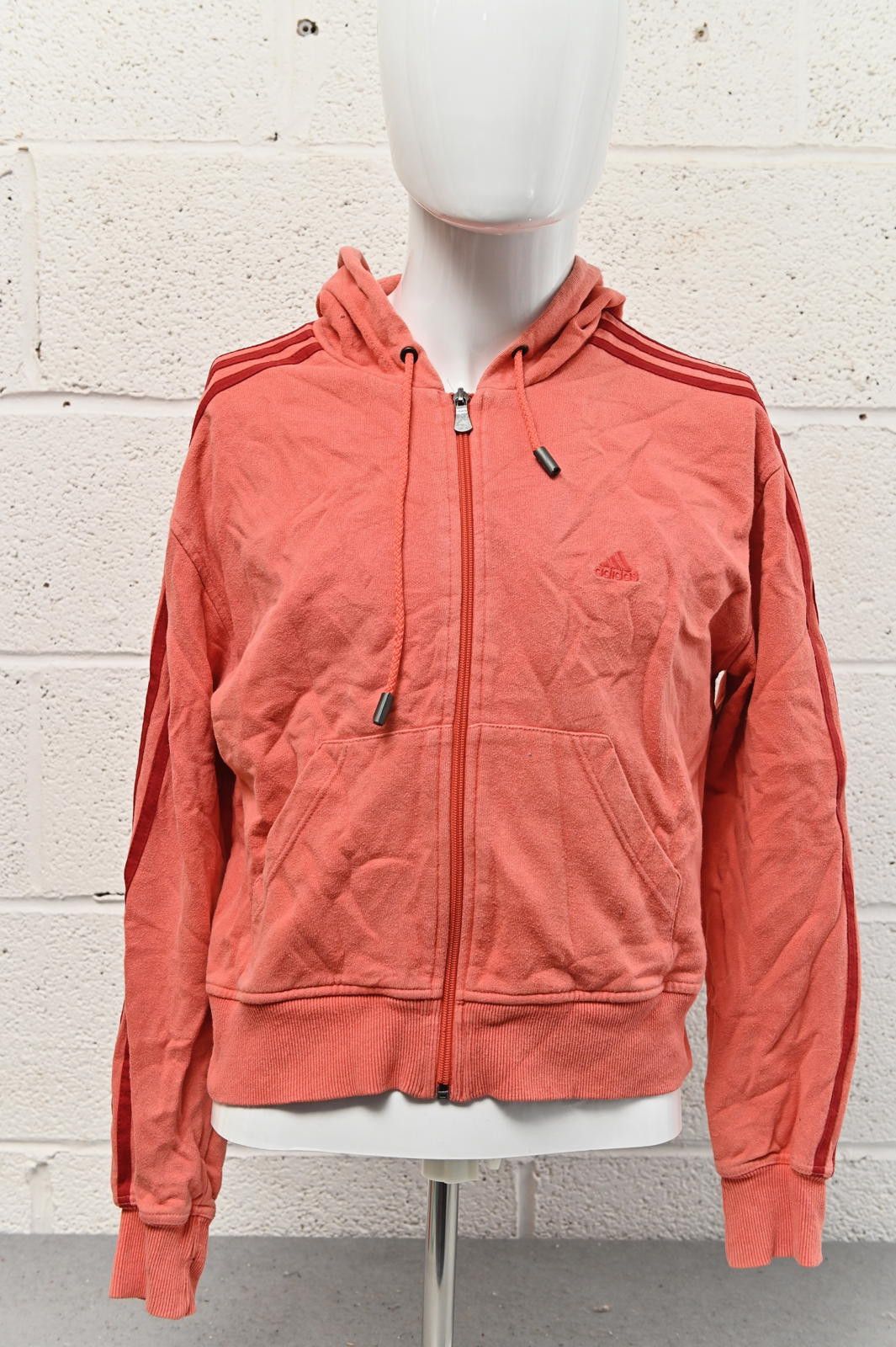 Adidas Adidas Coral Orange Zip-Up Hoodie Mens Size L Size US L / EU 52-54 / 3 - 1 Thumbnail