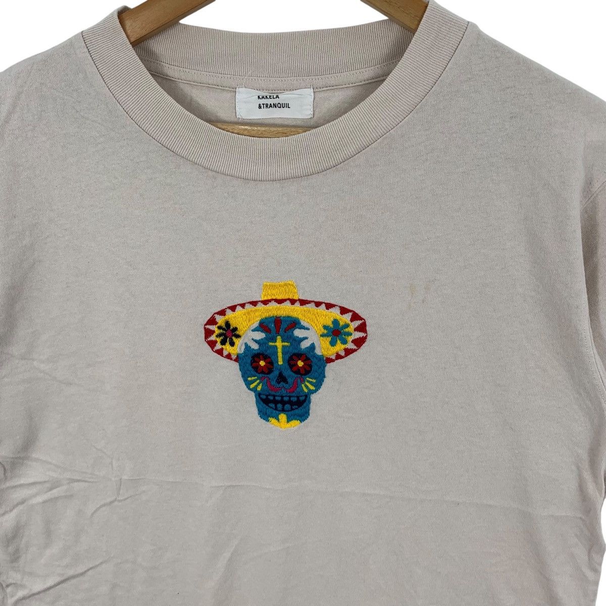 Other KAKELA x TRANQUIL Skull Bones Embroidered Tee Shirt Top Size M / US 6-8 / IT 42-44 - 5 Thumbnail