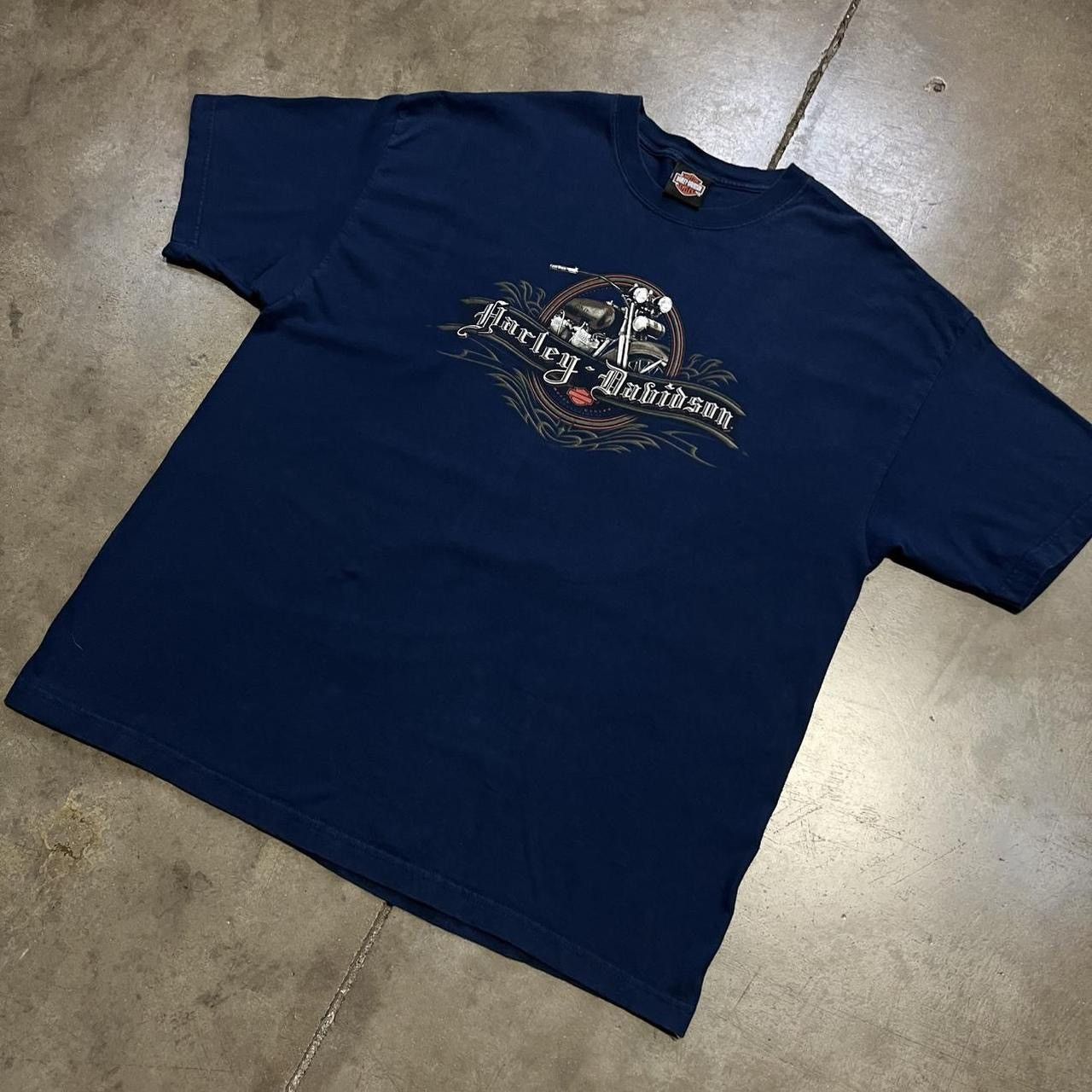 Harley Davidson Vintage Harley Davidson Motorcycle T shirt Tribal Biker Iowa Size US XXL / EU 58 / 5 - 2 Thumbnail