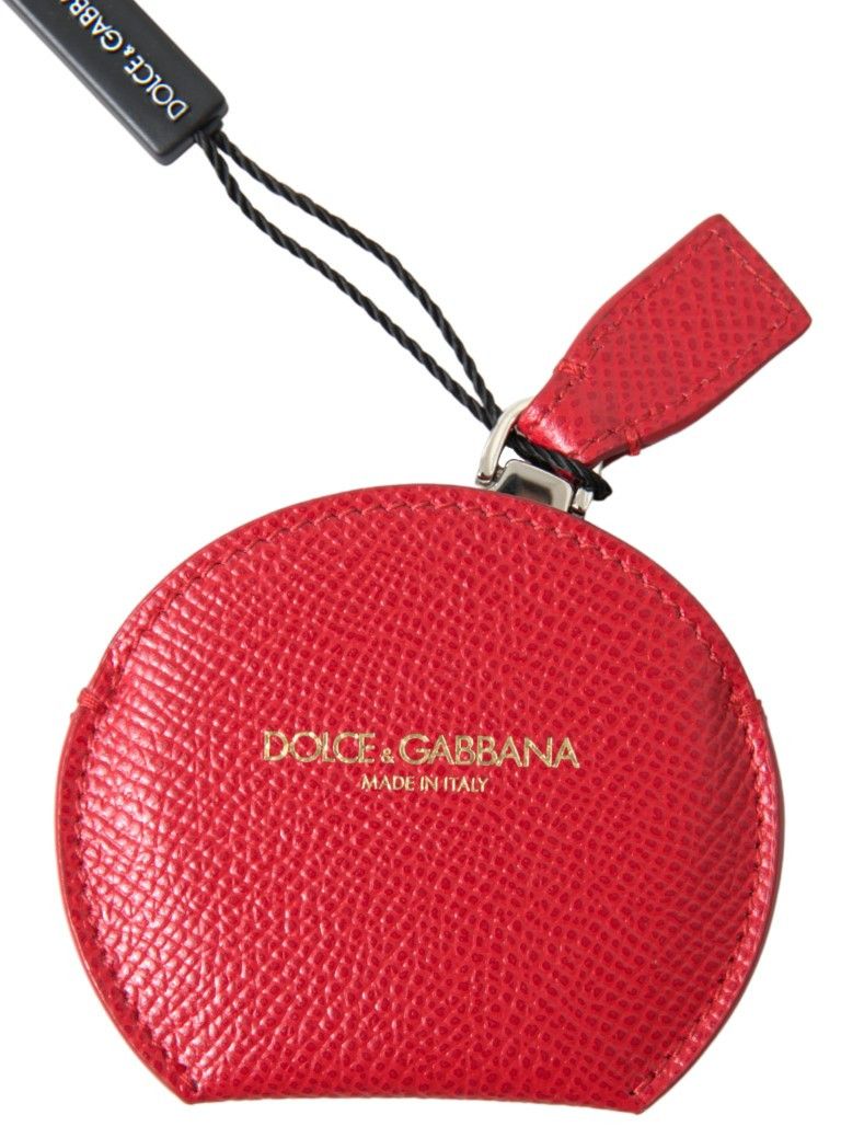 Dolce & Gabbana Elegant Red Leather Mirror Women's Holder Size ONE SIZE - 1 Thumbnail