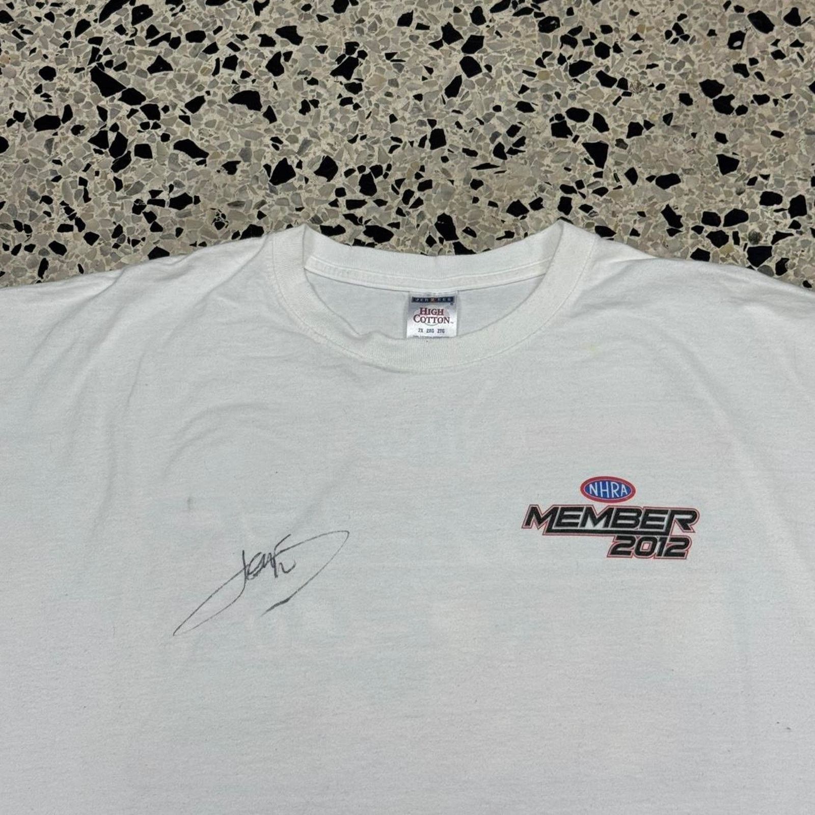 Jerzees × NASCAR × Vintage VINTAGE Y2K NHRA MEMBER 2012 NATIONAL DRAGSTER RACING TEE: Size US XXL / EU 58 / 5 - 5 Thumbnail