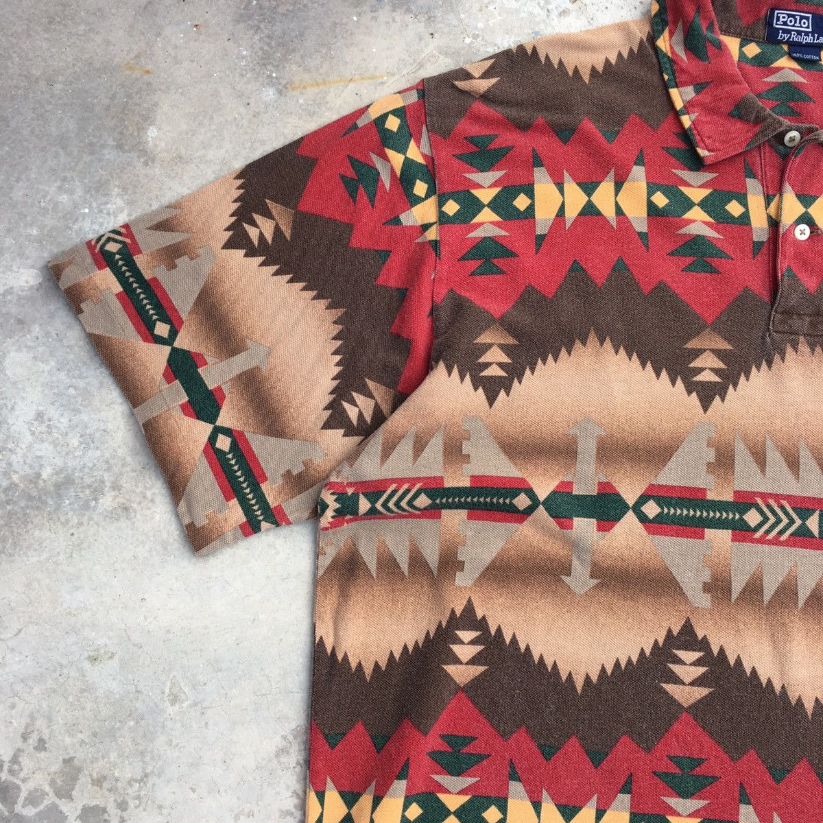 Polo Ralph Lauren Vintage Polo By Ralph Lauren Navajo Polo Tee Size US XL / EU 56 / 4 - 5 Thumbnail