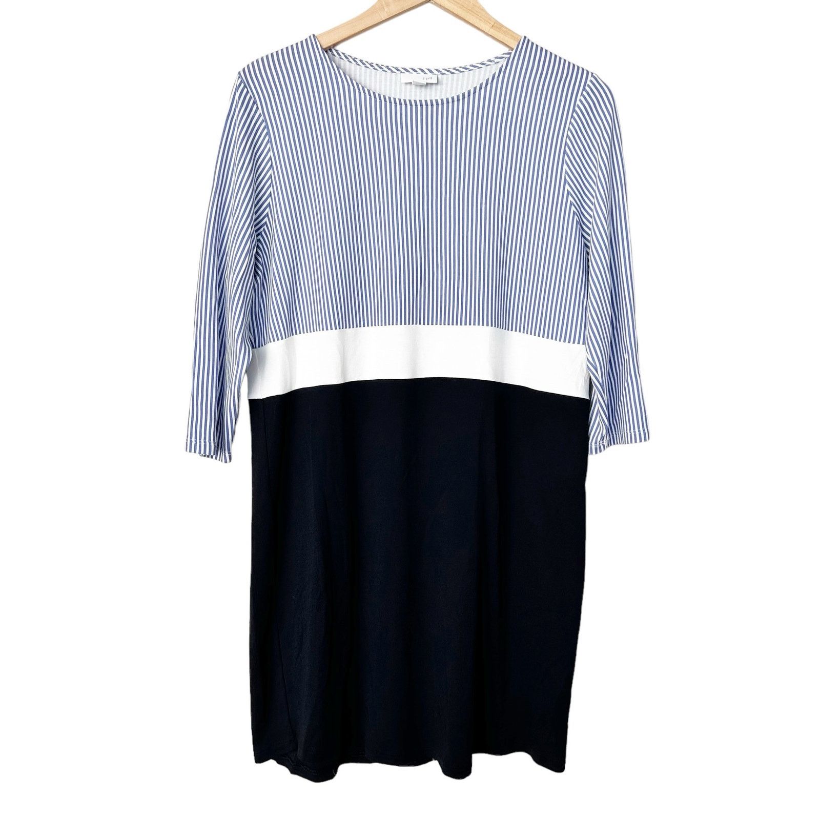 Other J. Jill Striped Striped Color Block 3/4 Sleeve Dress Sz LP Size L / US 10 / IT 46 - 1 Thumbnail