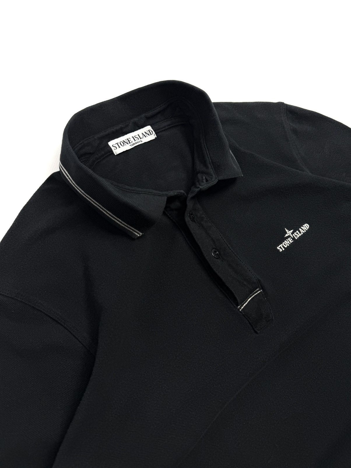 Stone Island Stone Island Vintage Long Sleeve Polo Shirt Navy S Size US S / EU 44-46 / 1 - 4 Thumbnail