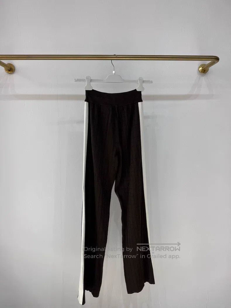 Hermes Hermes Charcoal Brown Glen Plaid Cashmere Knit Trousers Size 25" / US 0 / IT 36 - 3 Thumbnail