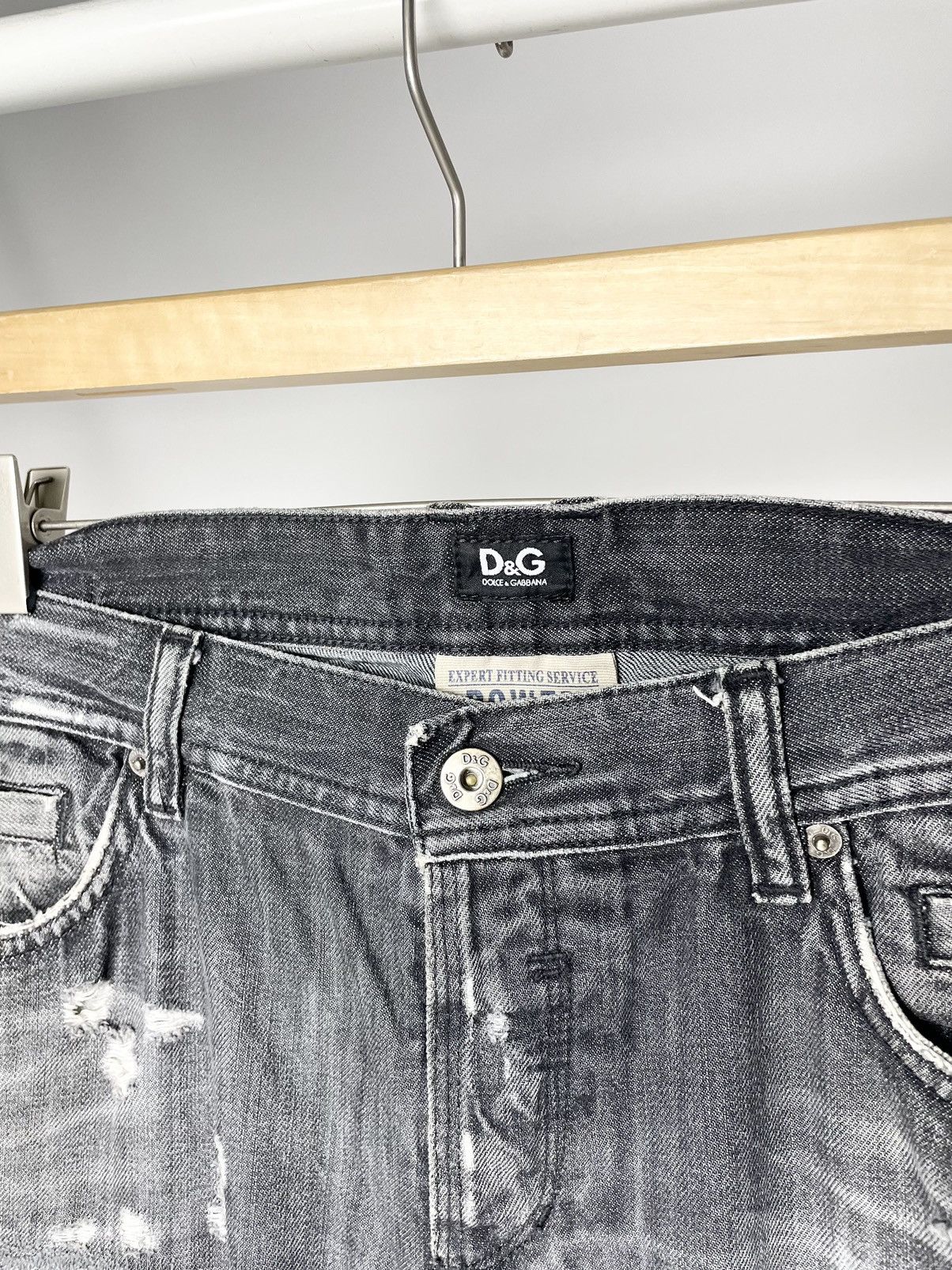 Dolce & Gabbana Dolce & Gabanna Vintage Distressed Faded Black Denim Jeans Size US 36 / EU 52 - 9 Thumbnail