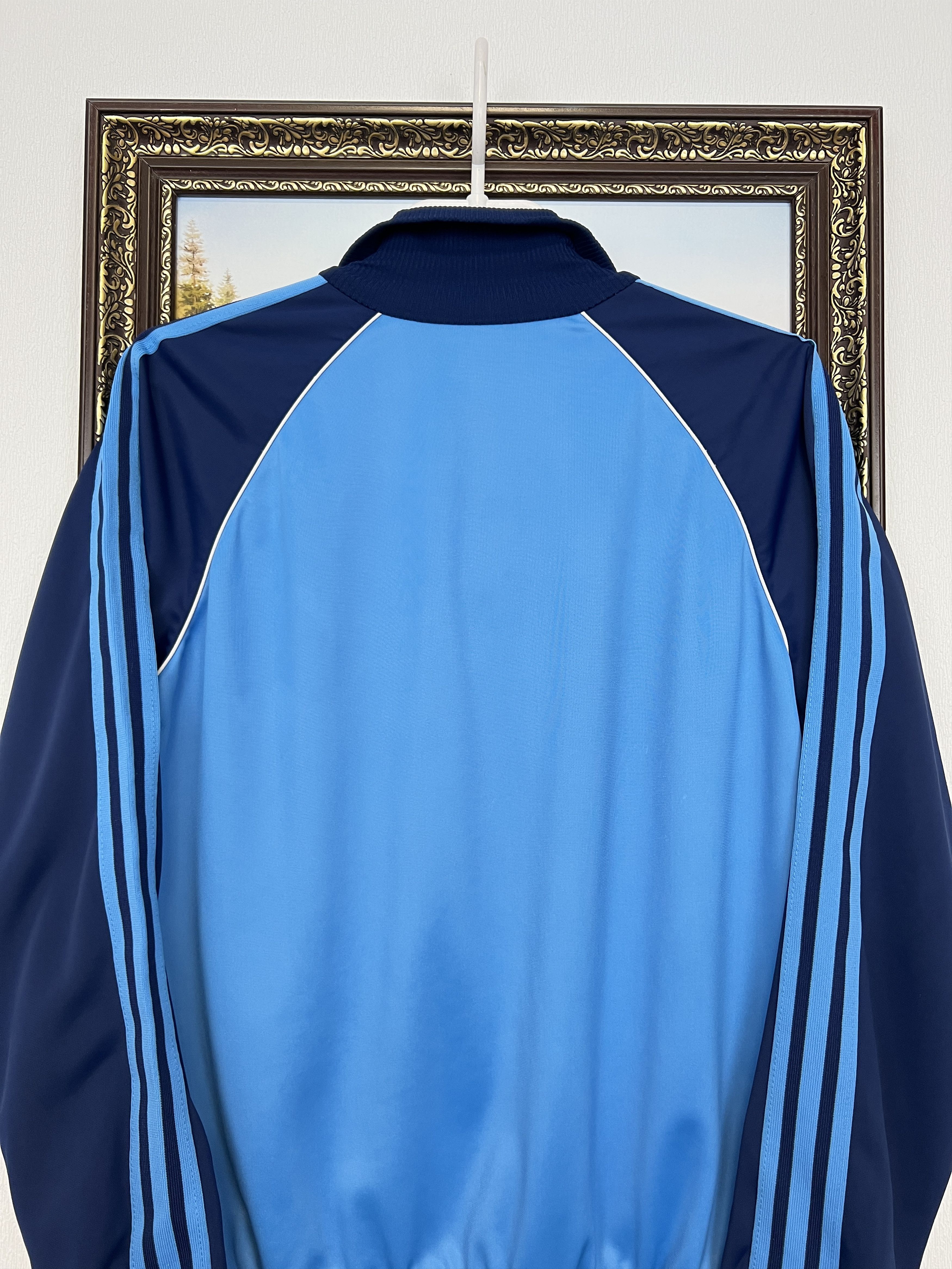 Adidas Vintage 80's West Germany Blue Nylon Jacket Track Top Size M / US 6-8 / IT 42-44 - 11 Thumbnail