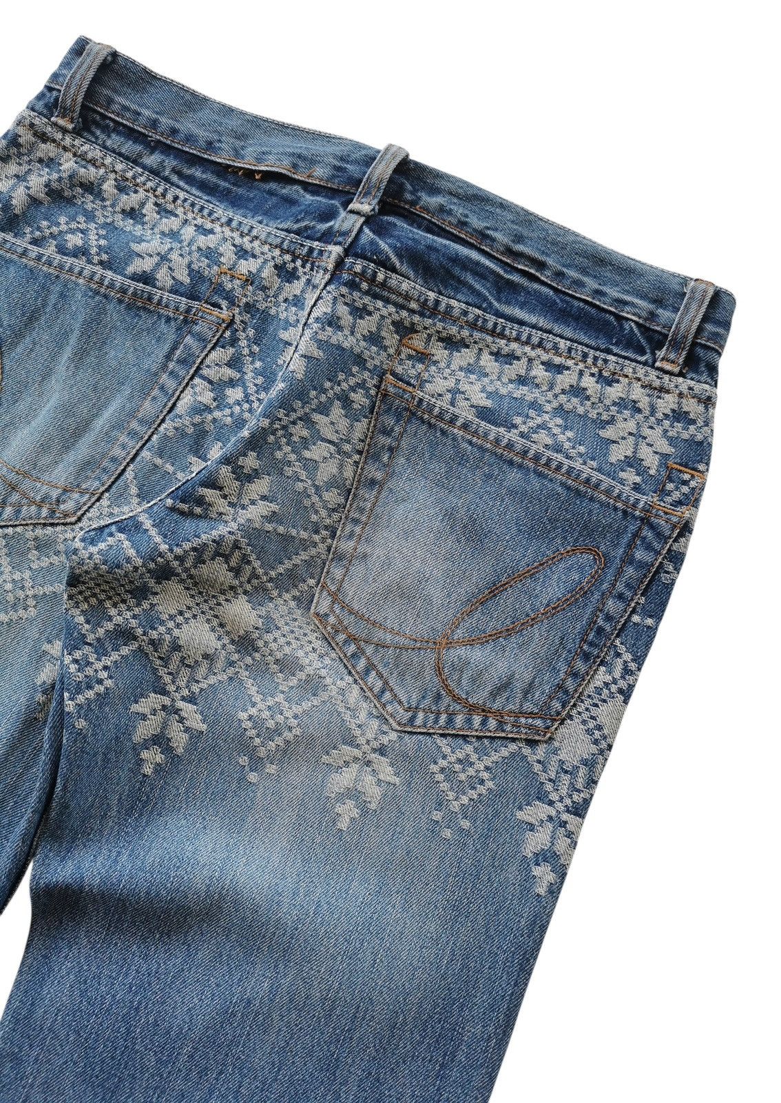 Iroquois Japan Japanese Brand Iroquois Slim Jeans Damask Pattern - 30x43 Size US 30 / EU 46 - 4 Thumbnail
