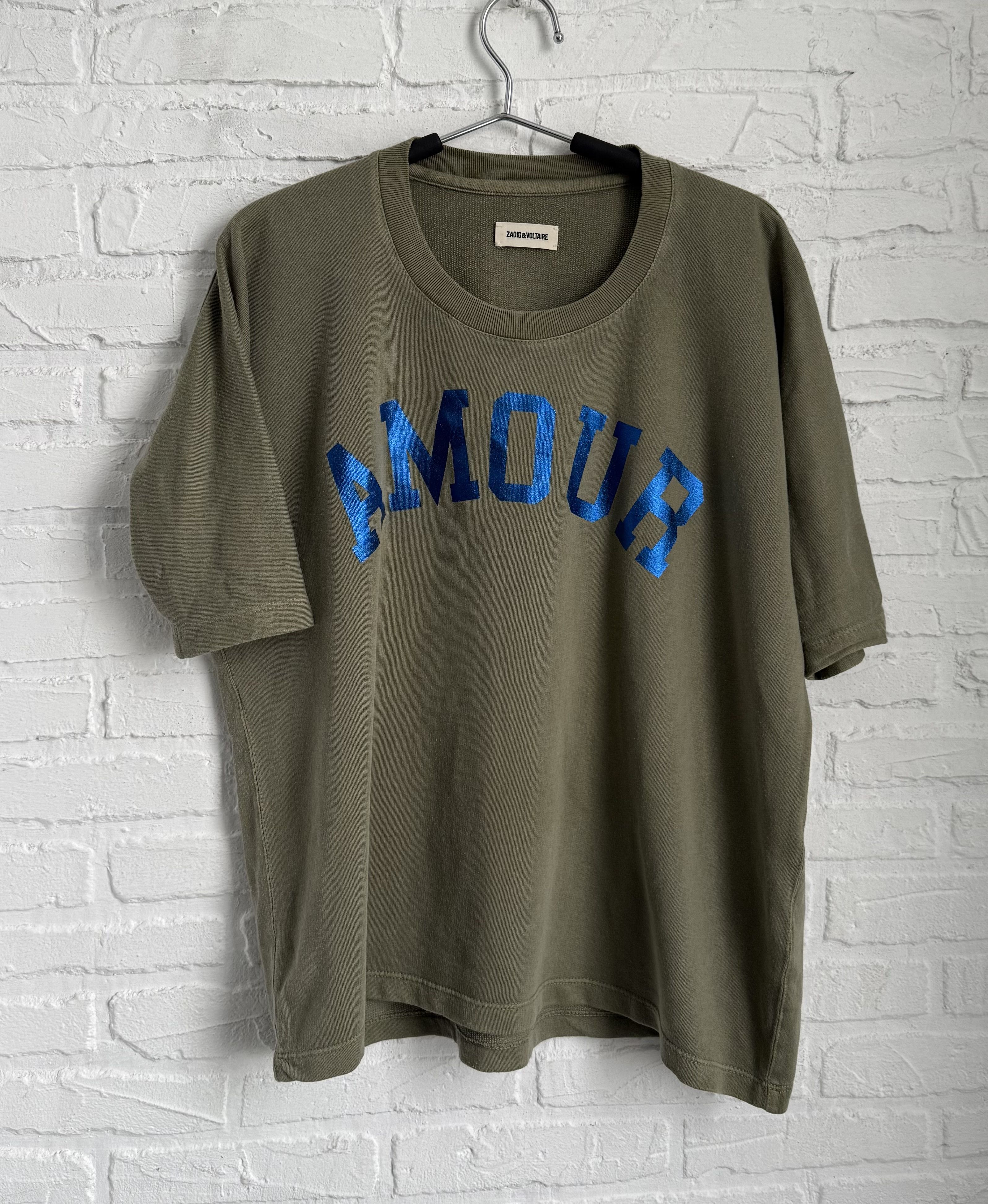 Zadig & Voltaire Zadig&Voltaire Portland Amour army green t-shirt Size XS / US 0-2 / IT 36-38 - 1 Thumbnail