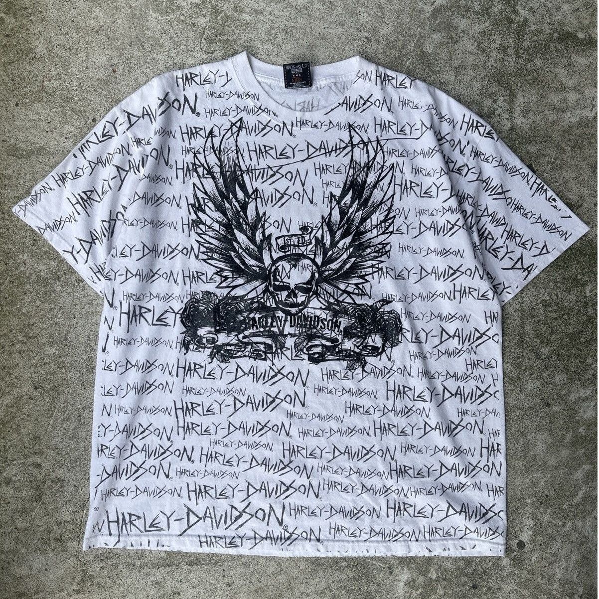 Harley Davidson Vintage 2000s Y2K Harley Davidson Skull Shirt ERD Grunge WCC Size US XXL / EU 58 / 5 - 1 Thumbnail