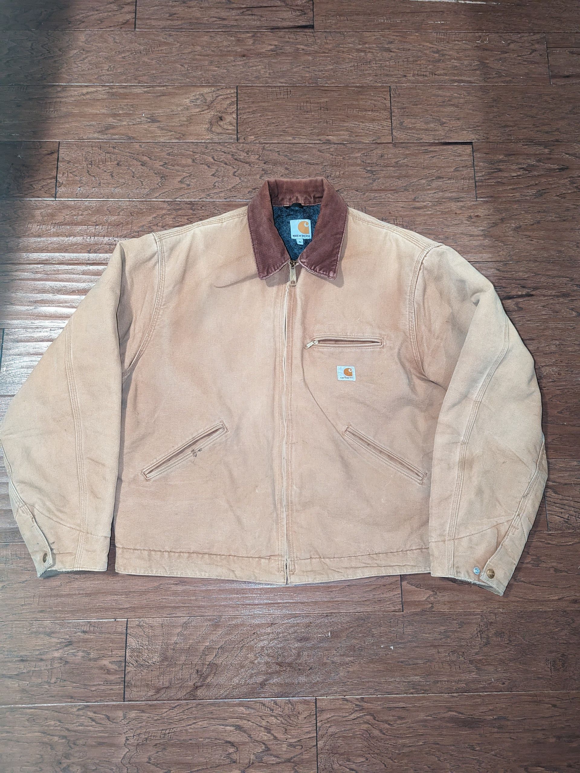 image of 90's Carhartt Detroit Jacket in Brown, Men's (Size XL)