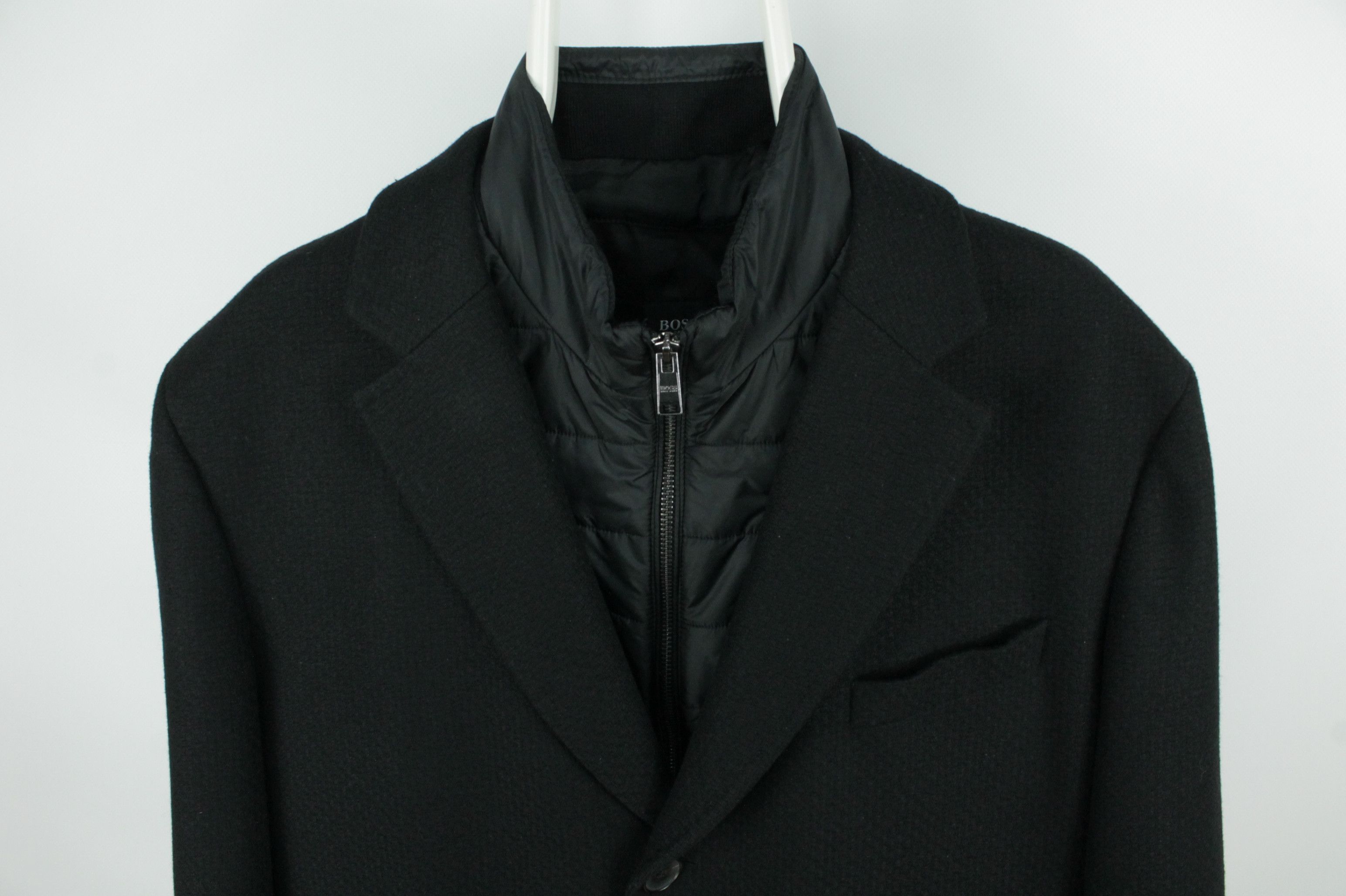 Hugo Boss Hugo Boss Nadim4 Inner Bib Slim Fit Black Wool Coat Size US L / EU 52-54 / 3 - 2 Thumbnail