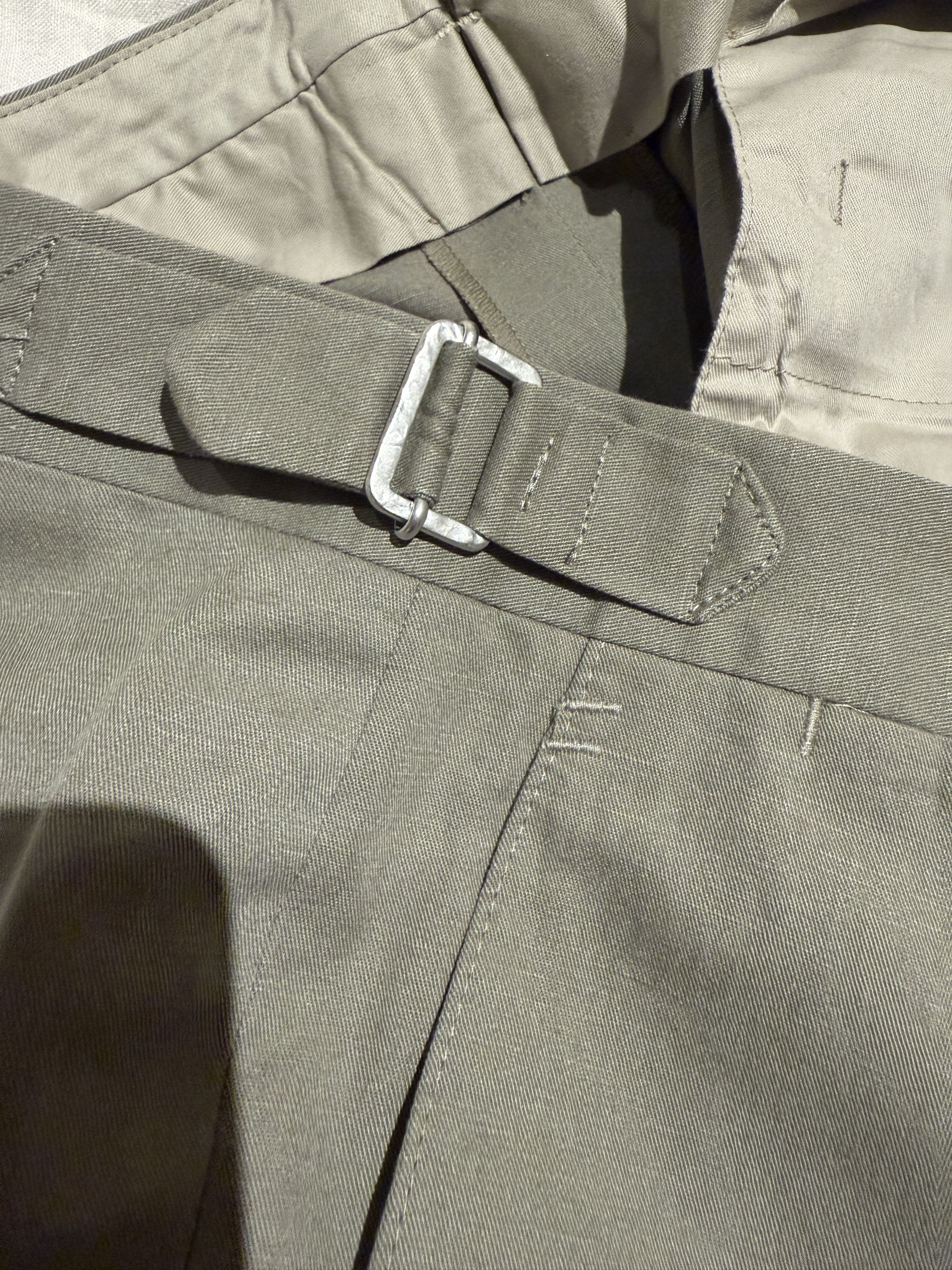Stoffa Stoffa Cotton-Linen Twill Trousers – Olive Size US 33 - 5 Thumbnail