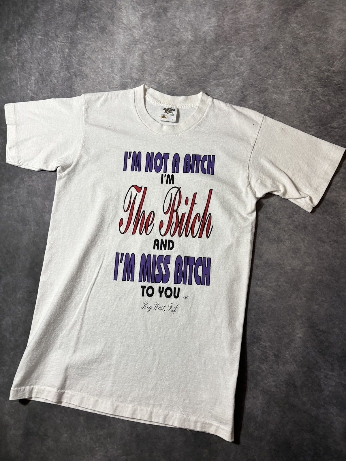 Vintage Y2K "Miss Bitch" Tee Misprint Ironic Joke Diva Vintage Brat Size US S / EU 44-46 / 1 - 2 Thumbnail