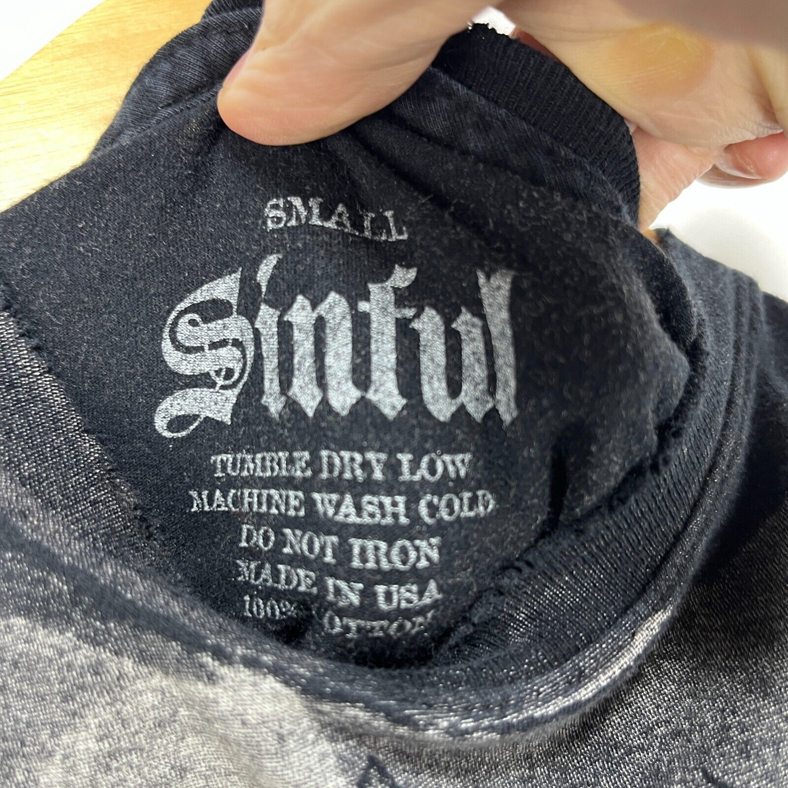 Affliction × Vintage Vintage Y2K Affliction Sinful T Shirt Small Women's Size S / US 4 / IT 40 - 4 Thumbnail