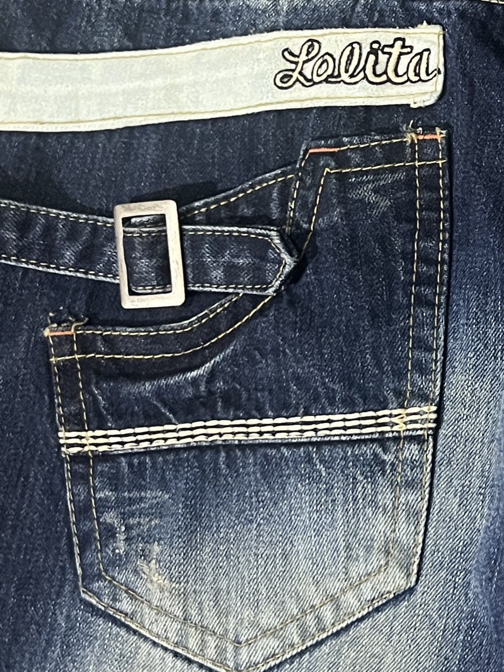 If Six Was Nine × Japanese Brand Lolita Concert Club Blue Jean y2k vkeii Size 33" - 11 Thumbnail