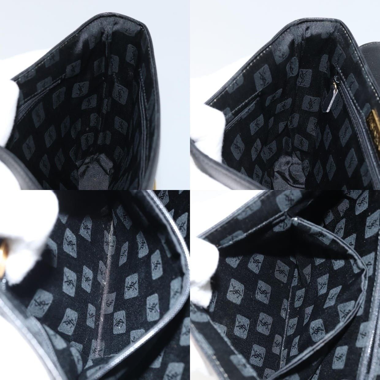 Saint Laurent Paris Saint Laurent Leather Handbag Black Size ONE SIZE - 10 Thumbnail