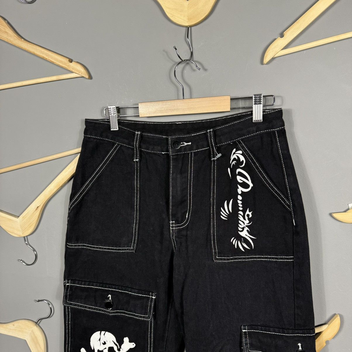 Other Disaster Y2K Romwe Skulls Jeans Size US 32 / EU 48 - 2 Thumbnail